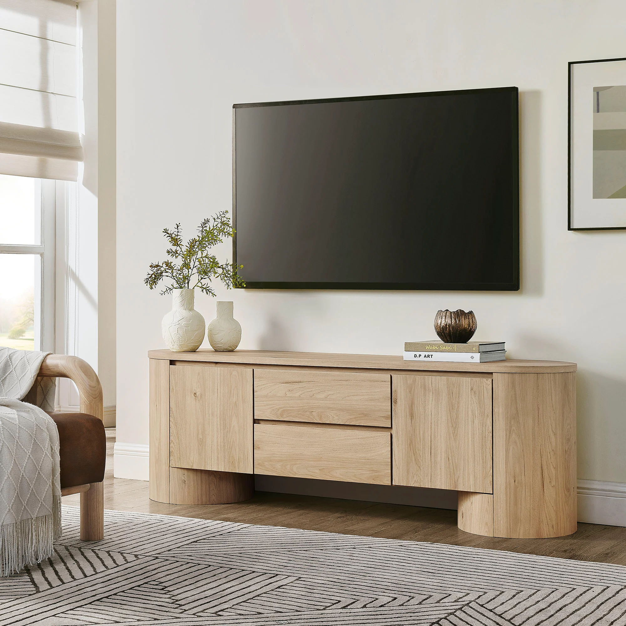 Duval 71 Inch Oval TV Cabinet by Modway - Image 18