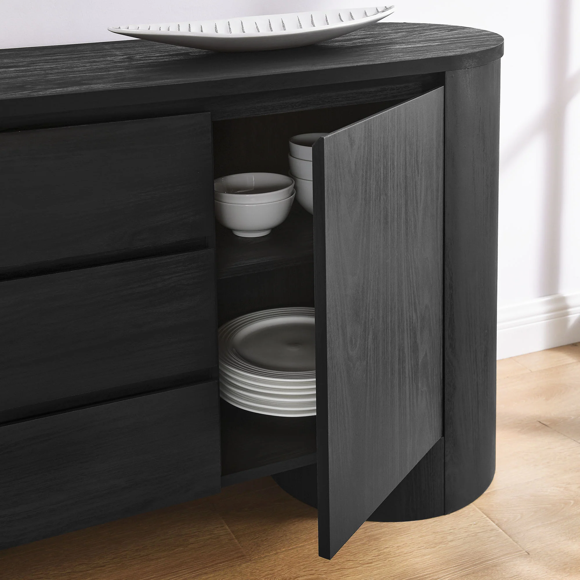 Duval 71" Rounded Sideboard Storage Cabinet by Modway - Image 8