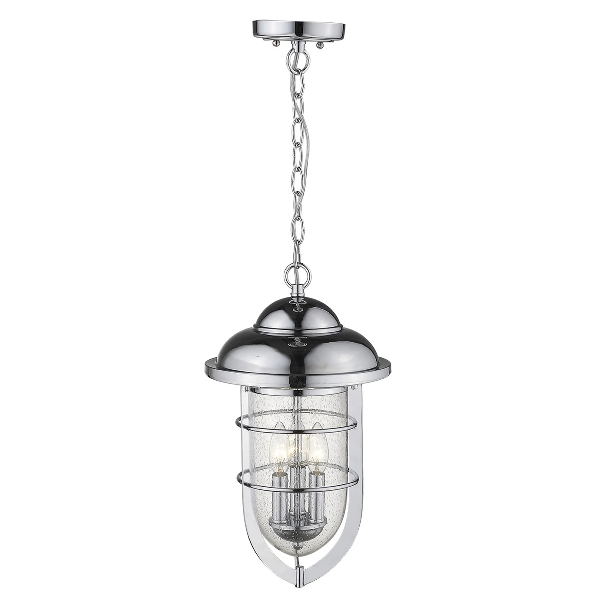 Dylan 3-Light Chrome Hanging Lantern By Homeroots - Image 2