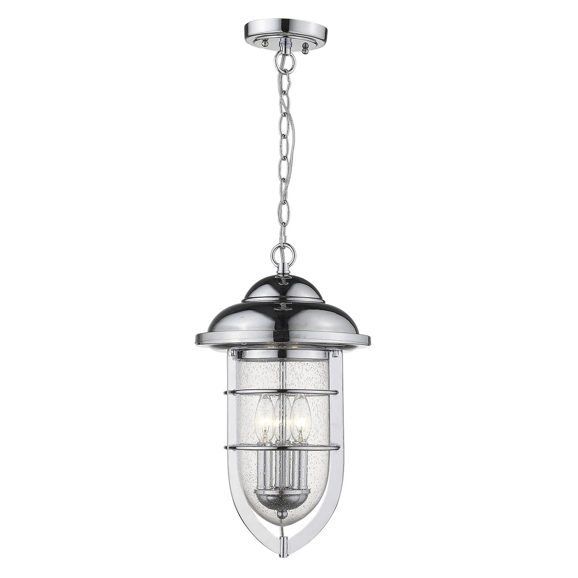 Dylan 3-Light Chrome Hanging Lantern By Homeroots - Image 3