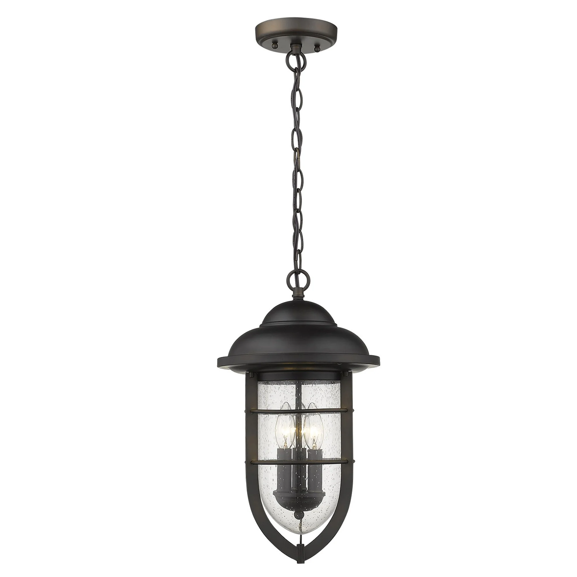 Dylan 3-Light Oil-Rubbed Bronze Hanging Lantern By Homeroots - Image 2