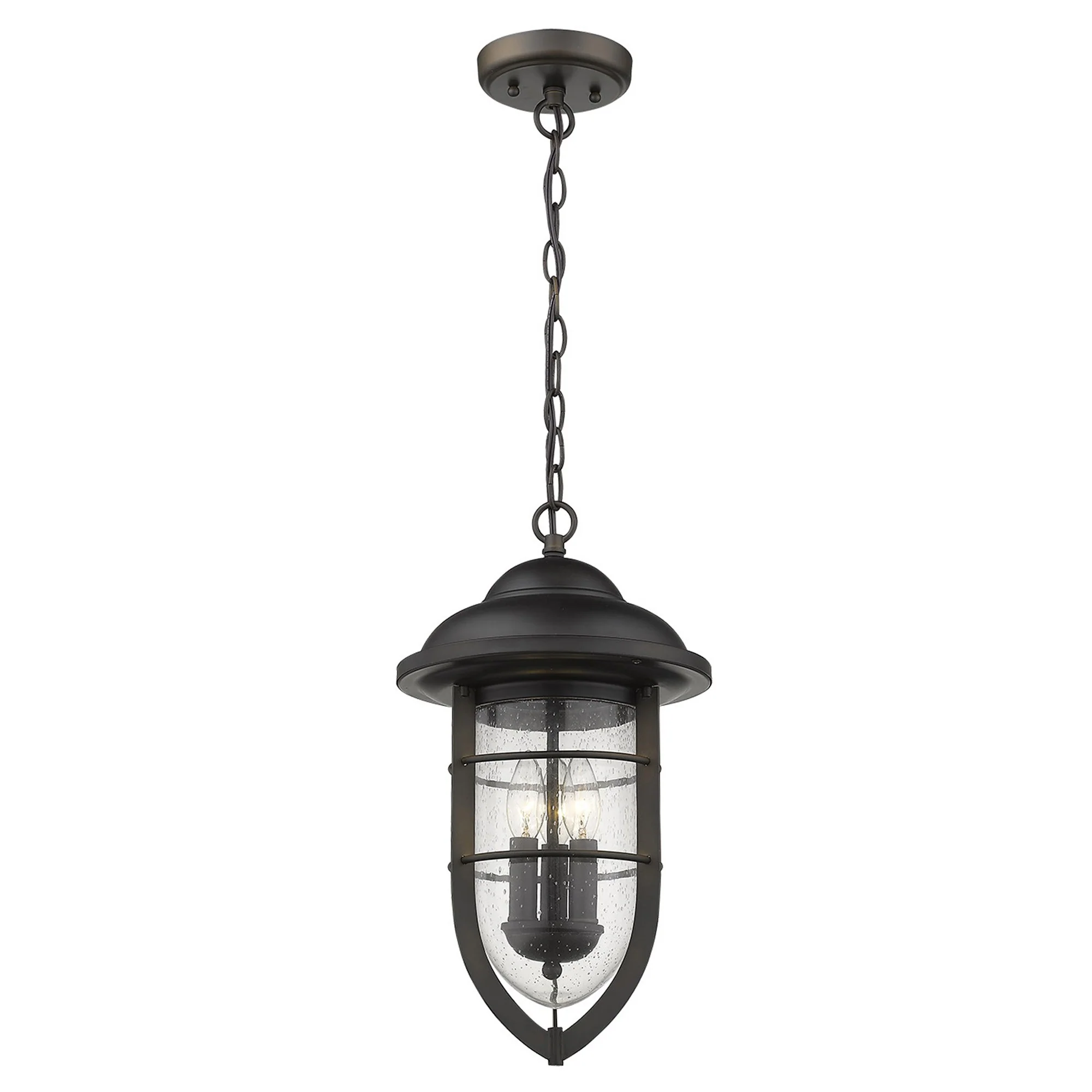Dylan 3-Light Oil-Rubbed Bronze Hanging Lantern By Homeroots - Image 4
