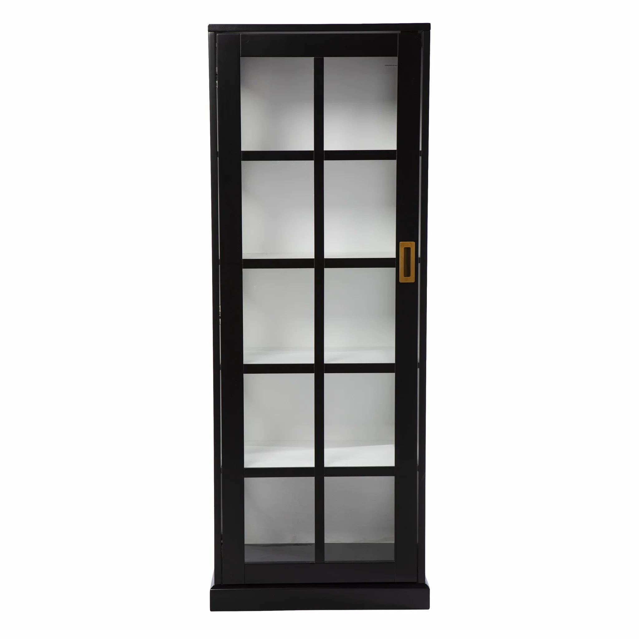 Dynasty Contemporary Black And White Tall Curio Cabinet By Homeroots - Image 4