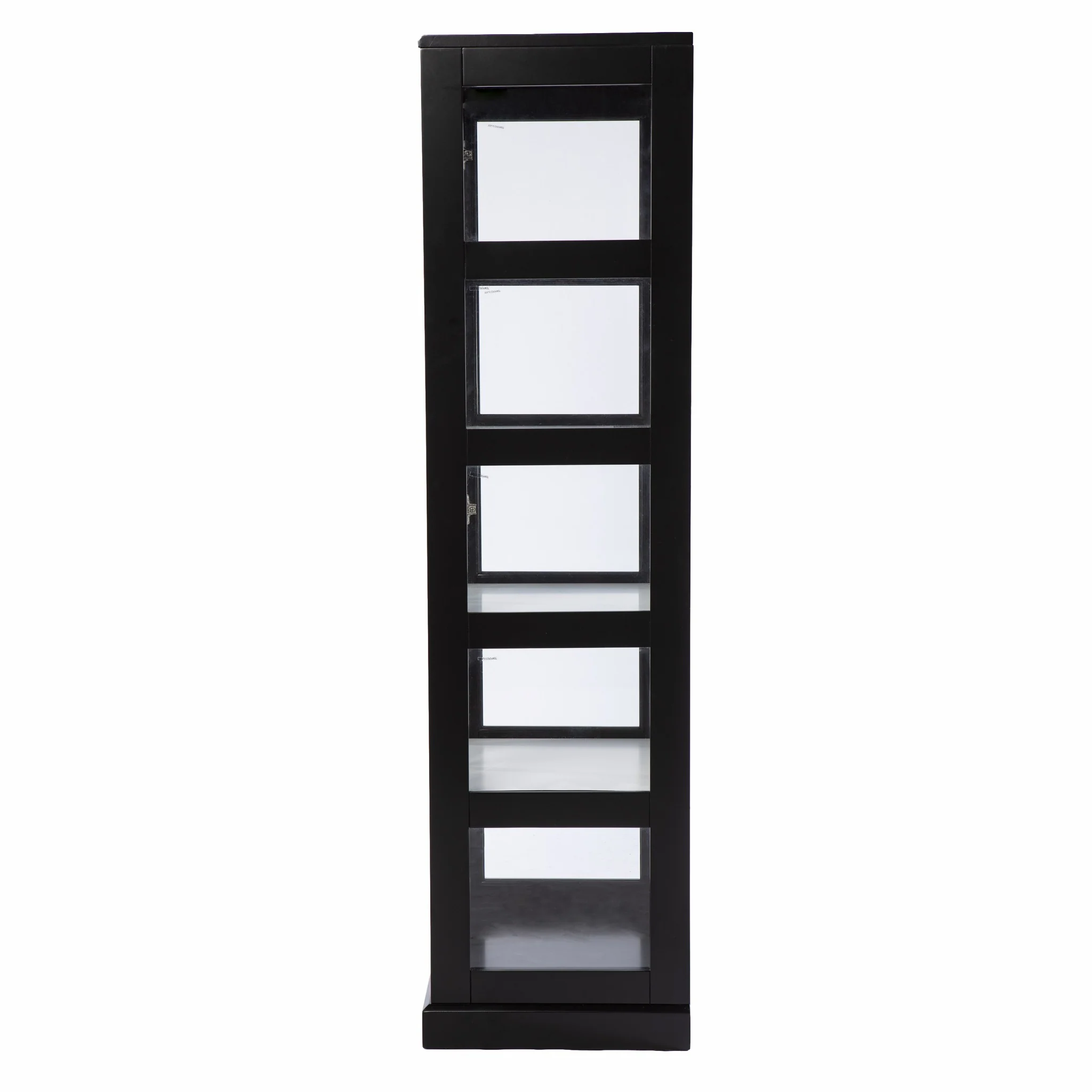 Dynasty Contemporary Black And White Tall Curio Cabinet By Homeroots - Image 6
