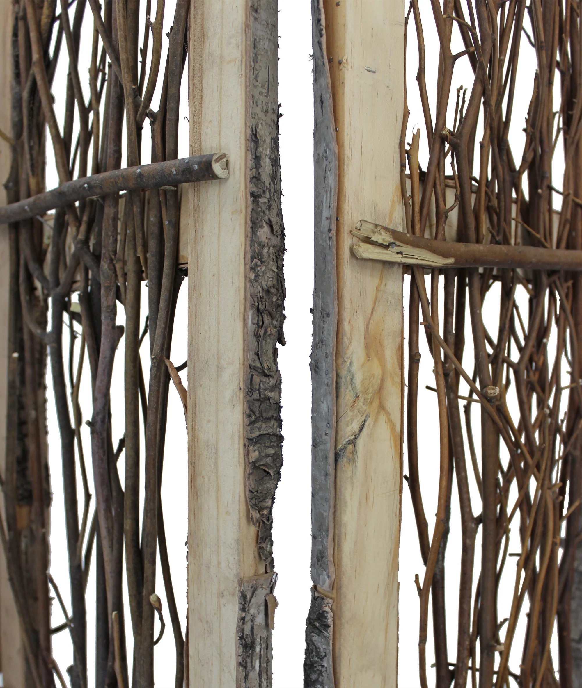 Earthy Birch And Twig Four Panel Room Divider Screen By Homeroots - Image 8