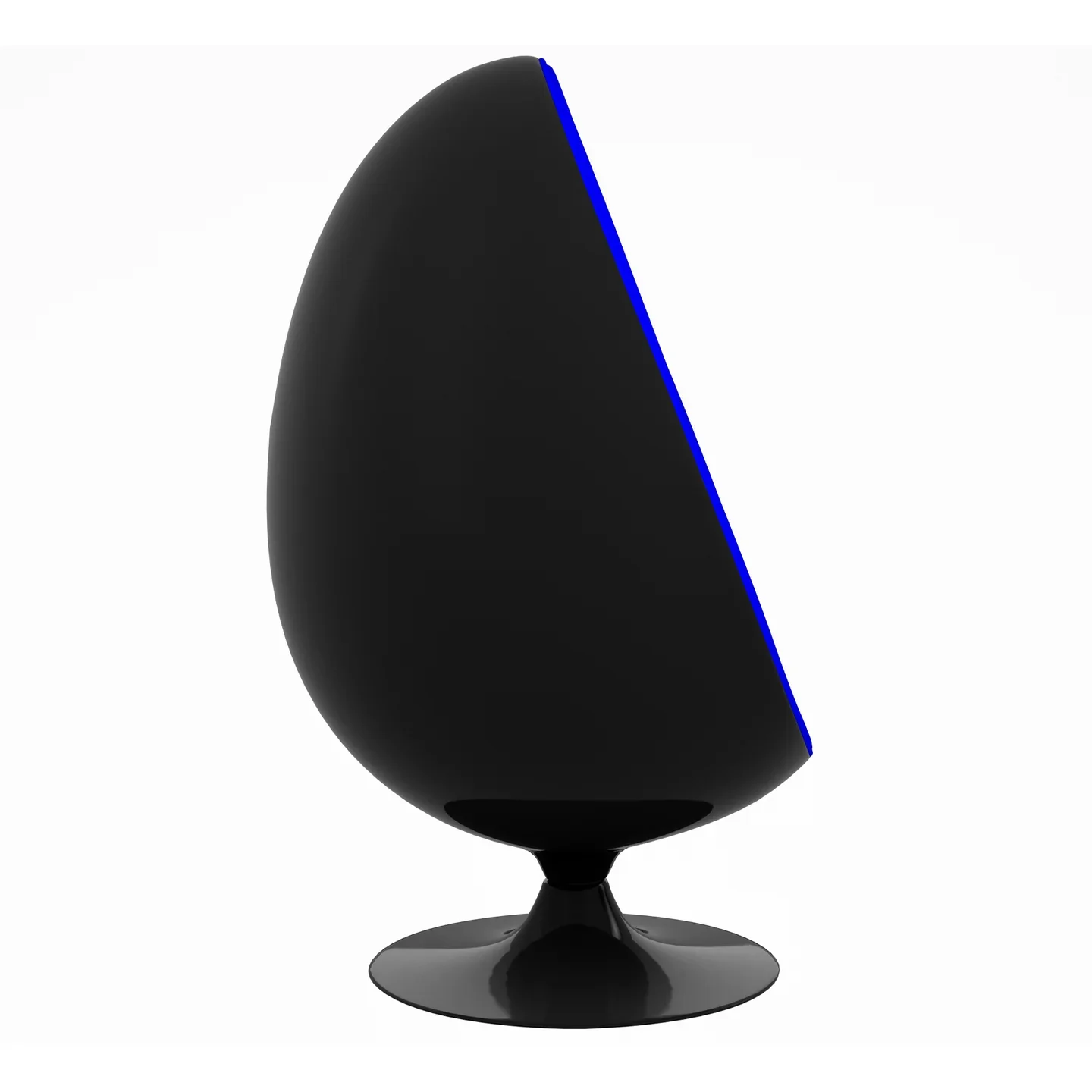 Easter Egg Chair, Blue & Black By World Modern Design - Image 3