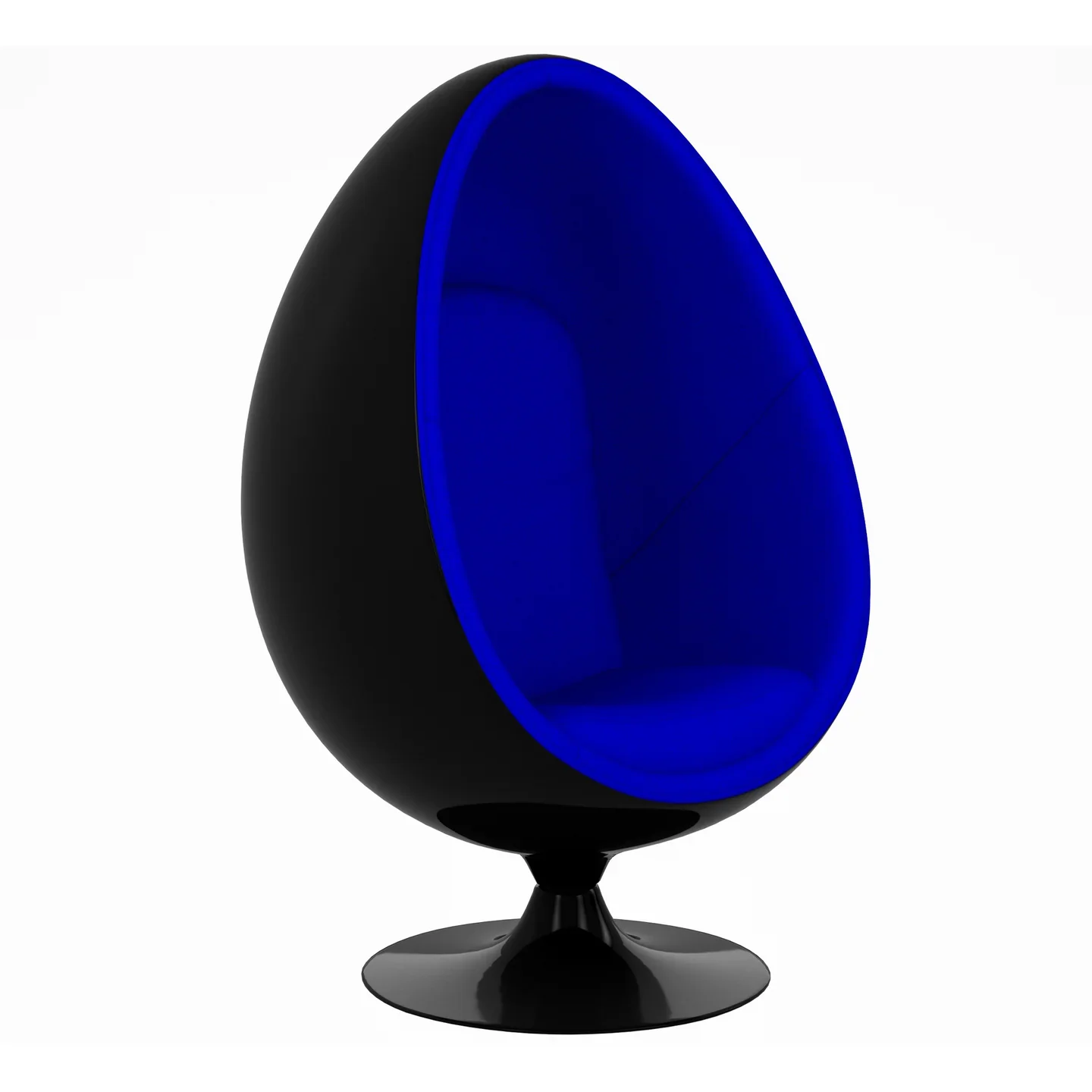 Easter Egg Chair, Blue & Black By World Modern Design - Image 4