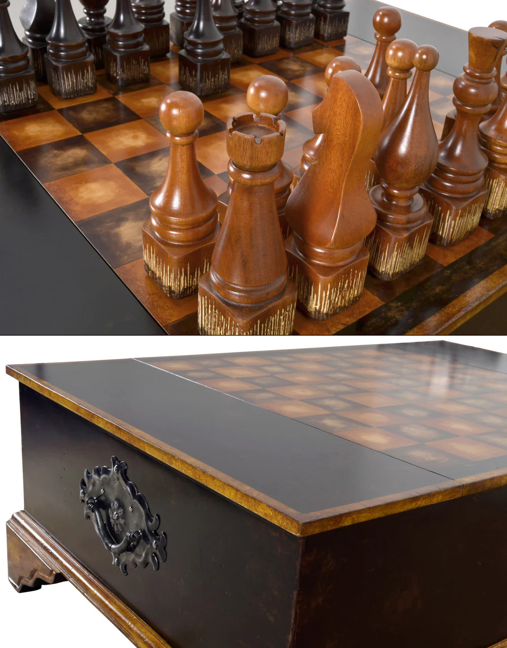 Ebony Chess Set Coffee Table - Image 4