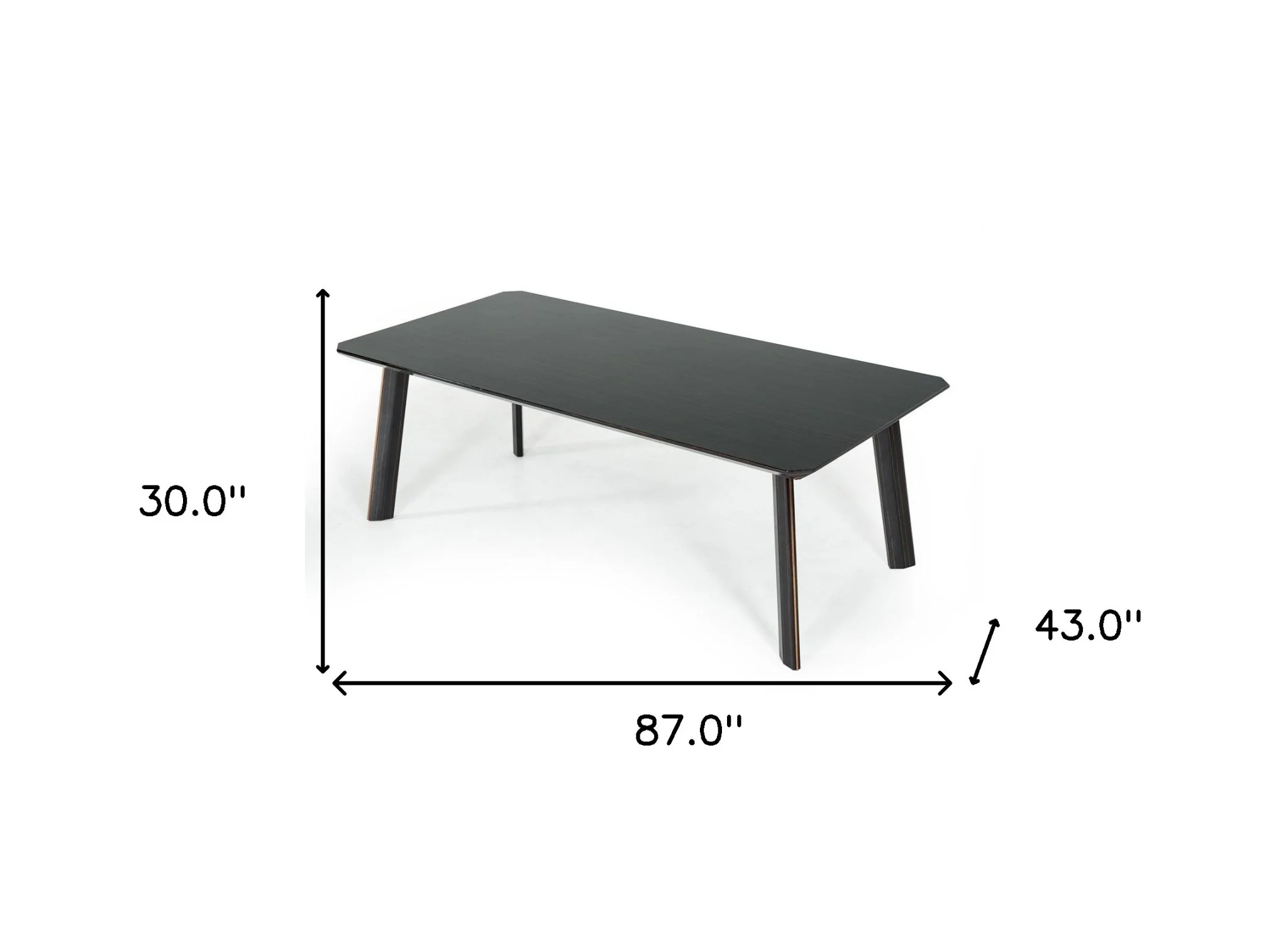 Ebony Dining Table By Homeroots - Image 6