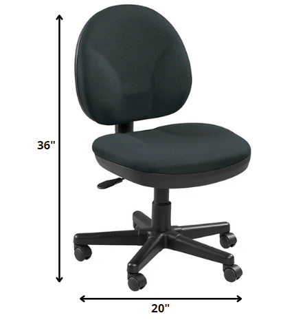 Ebony Fabric Chair By Homeroots - Image 2