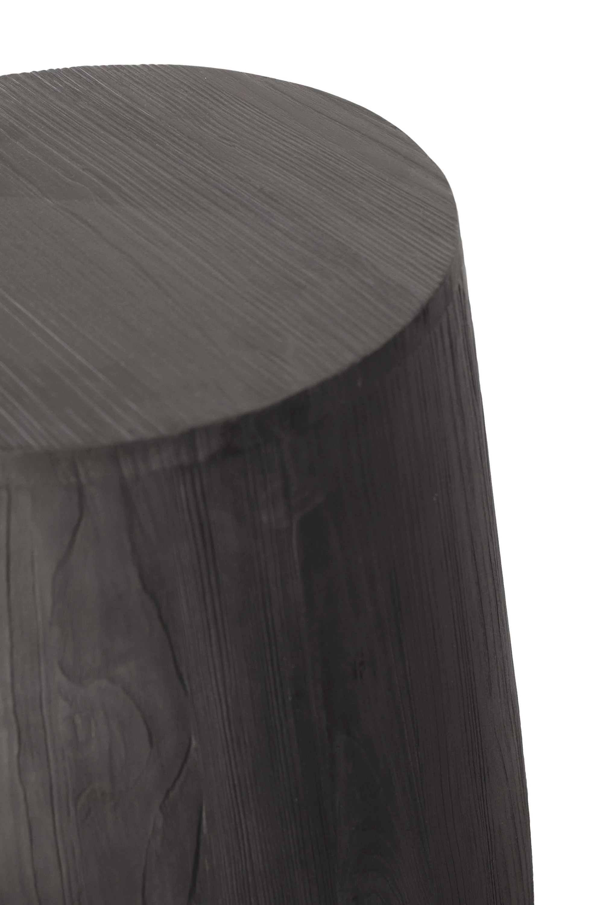 Ebony Solid Wood Round End Table By Homeroots - Image 3