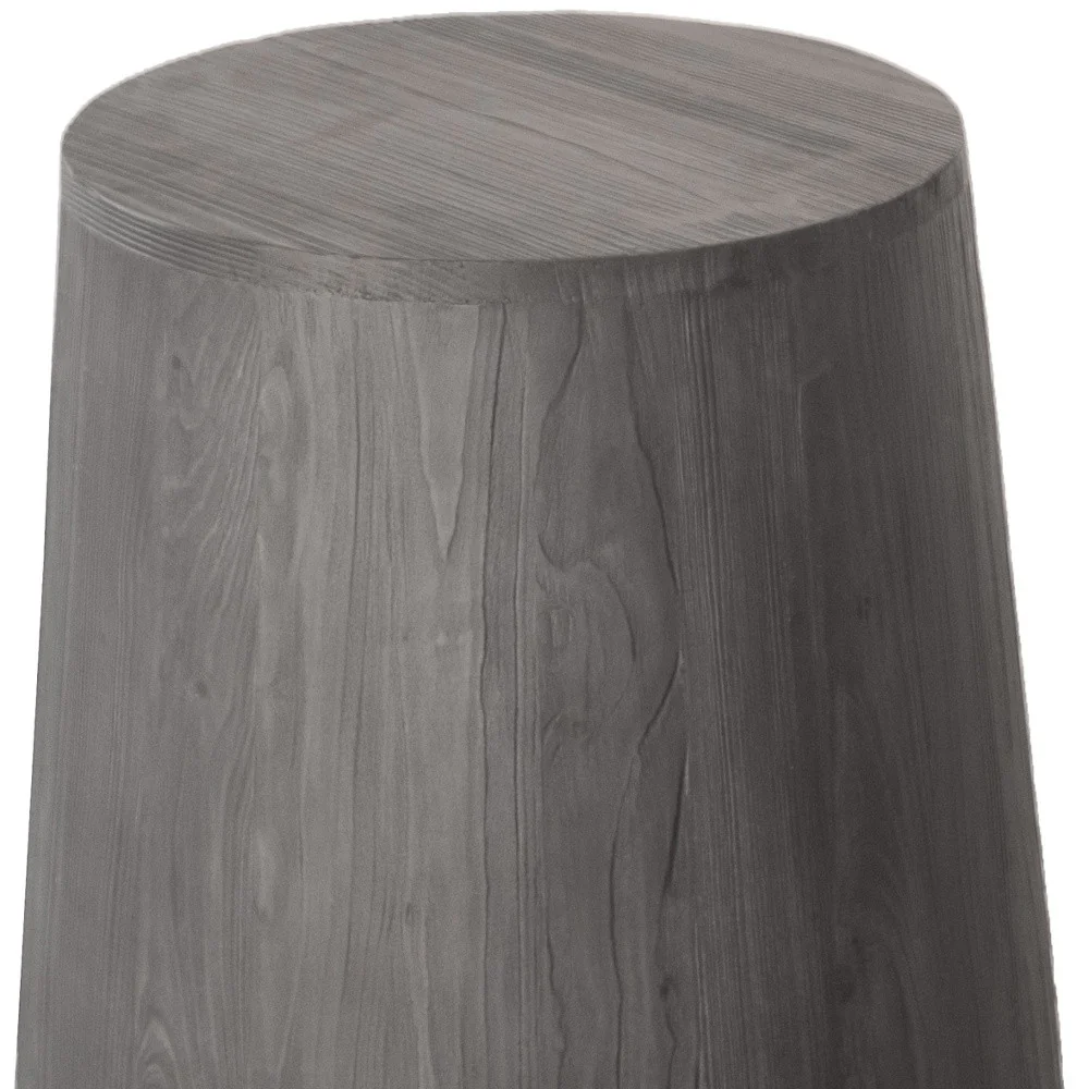 Ebony Solid Wood Round End Table By Homeroots - Image 4
