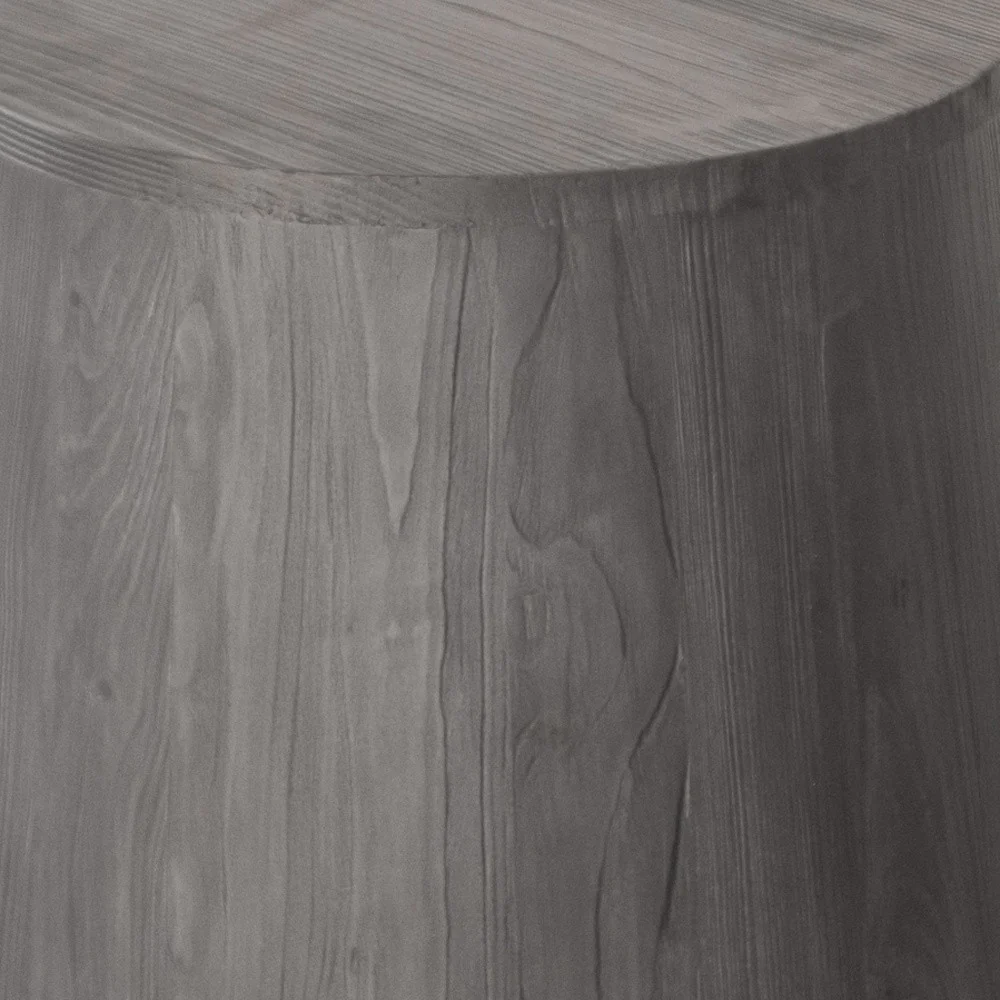 Ebony Solid Wood Round End Table By Homeroots - Image 5