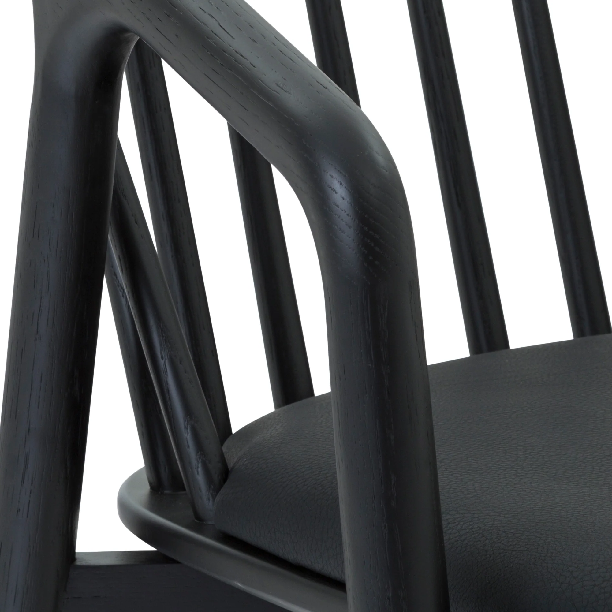 Echo Black Oak Wood and Faux Leather Bar Stool By Armen Living - Image 8