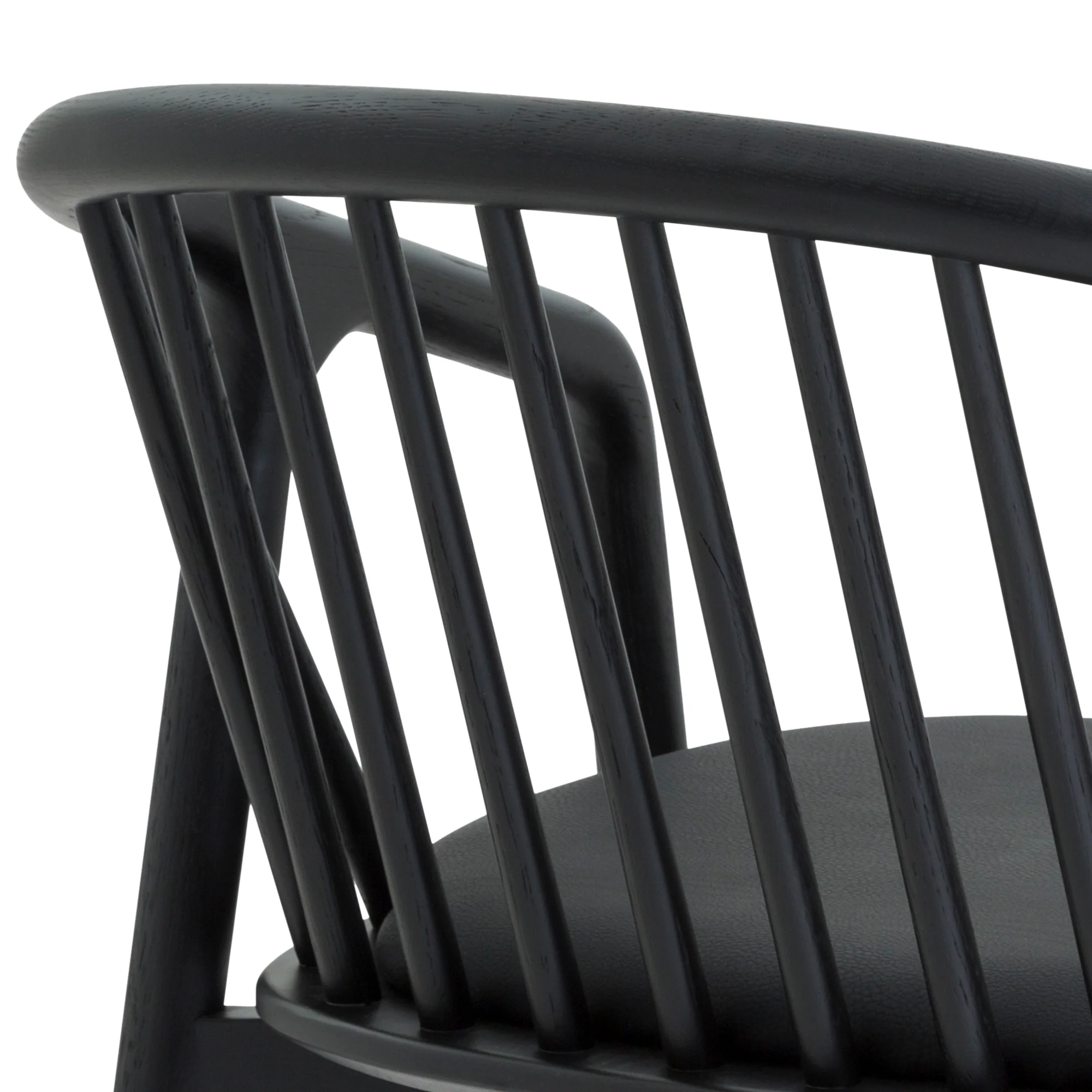 Echo Black Oak Wood and Faux Leather Bar Stool By Armen Living - Image 9