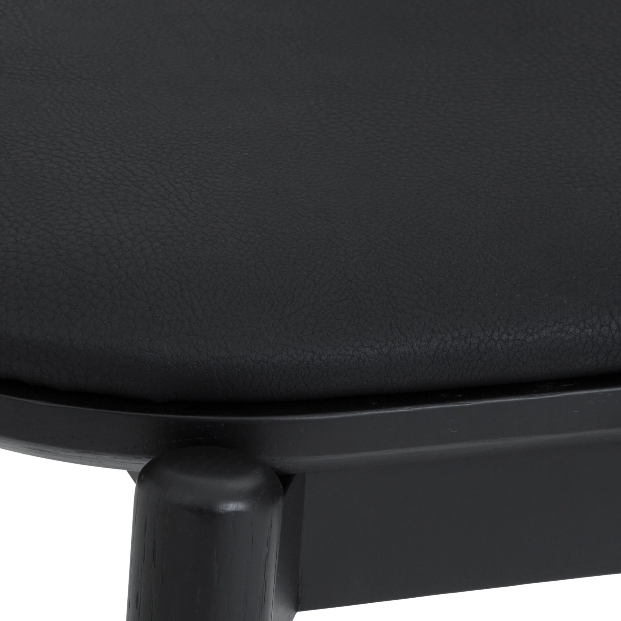 Echo Black Oak Wood and Faux Leather Dining Chairs - Set of 2 By Armen Living - Image 10