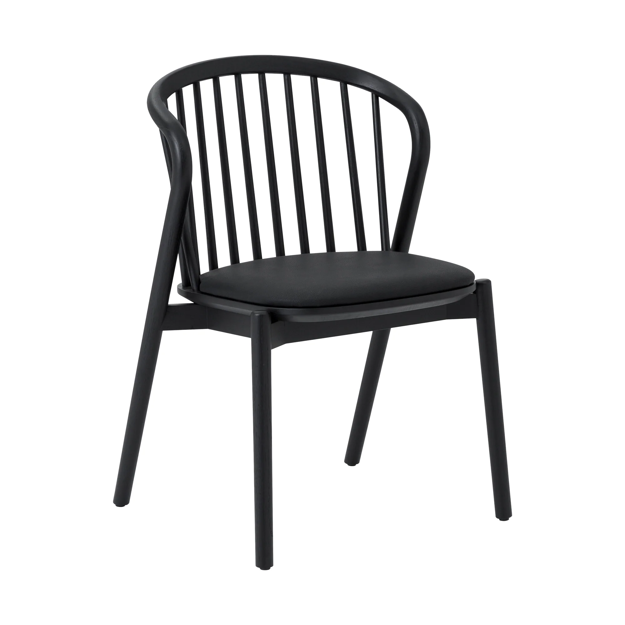 Echo Black Oak Wood and Faux Leather Dining Chairs - Set of 2 By Armen Living - Image 4