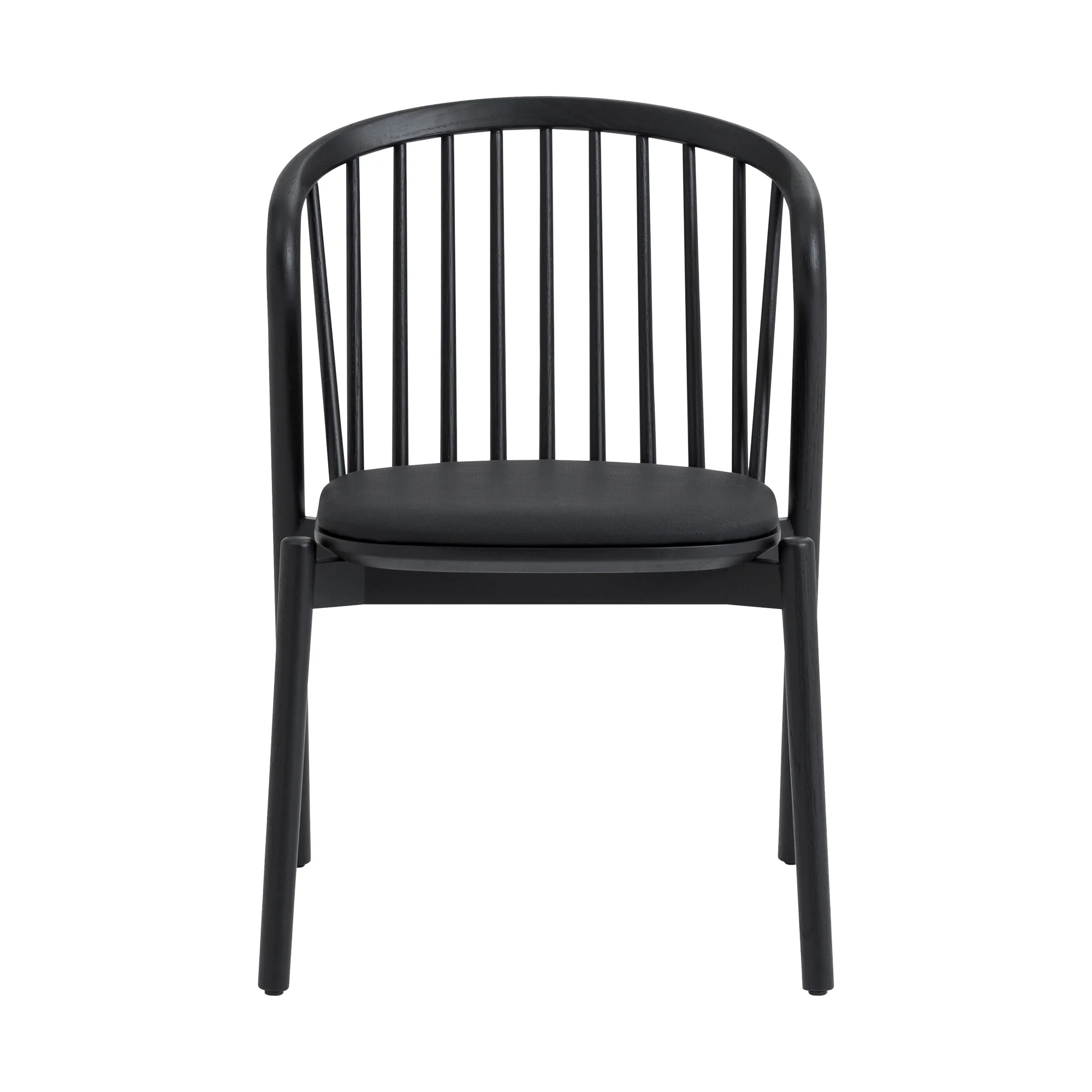 Echo Black Oak Wood and Faux Leather Dining Chairs - Set of 2 By Armen Living - Image 5