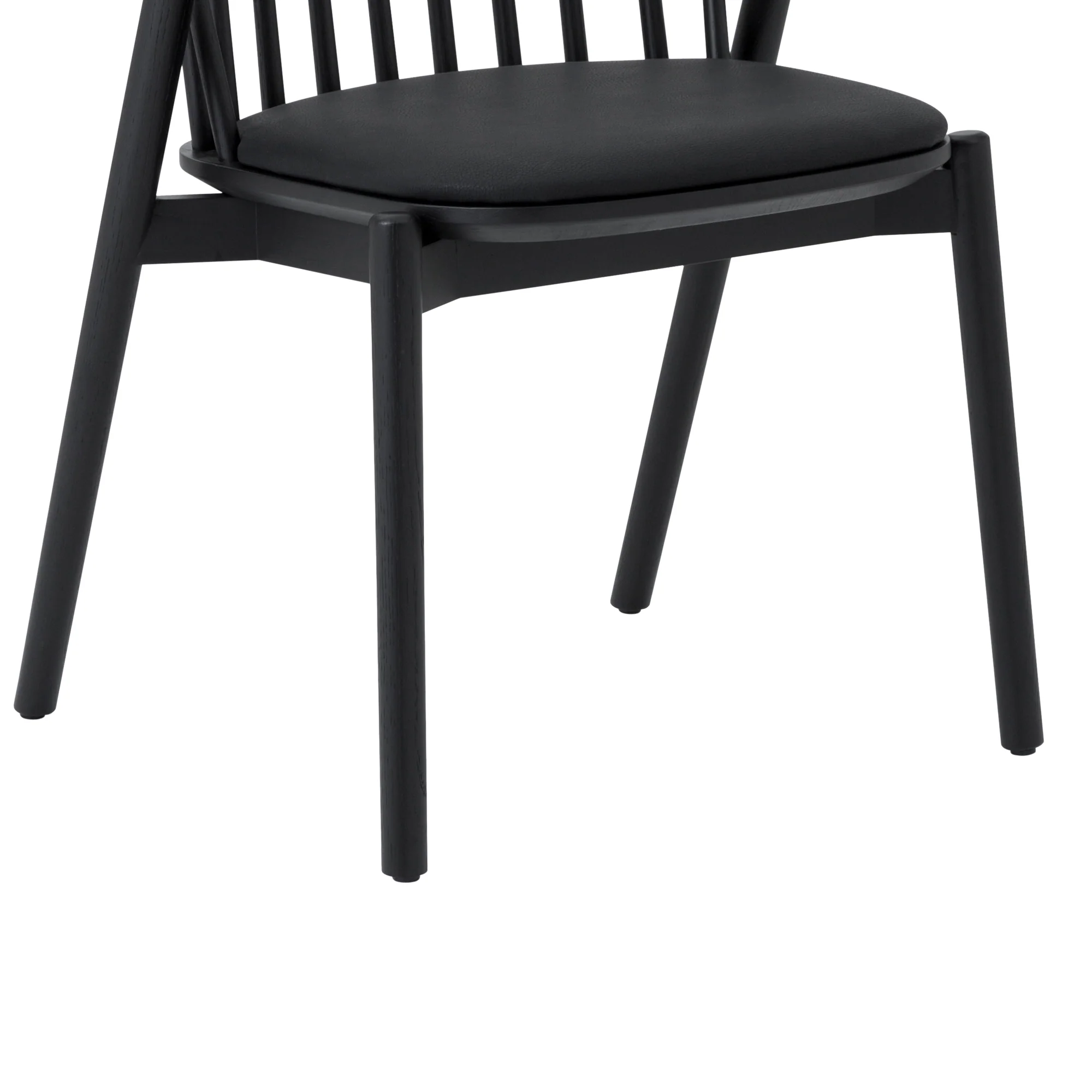 Echo Black Oak Wood and Faux Leather Dining Chairs - Set of 2 By Armen Living - Image 9