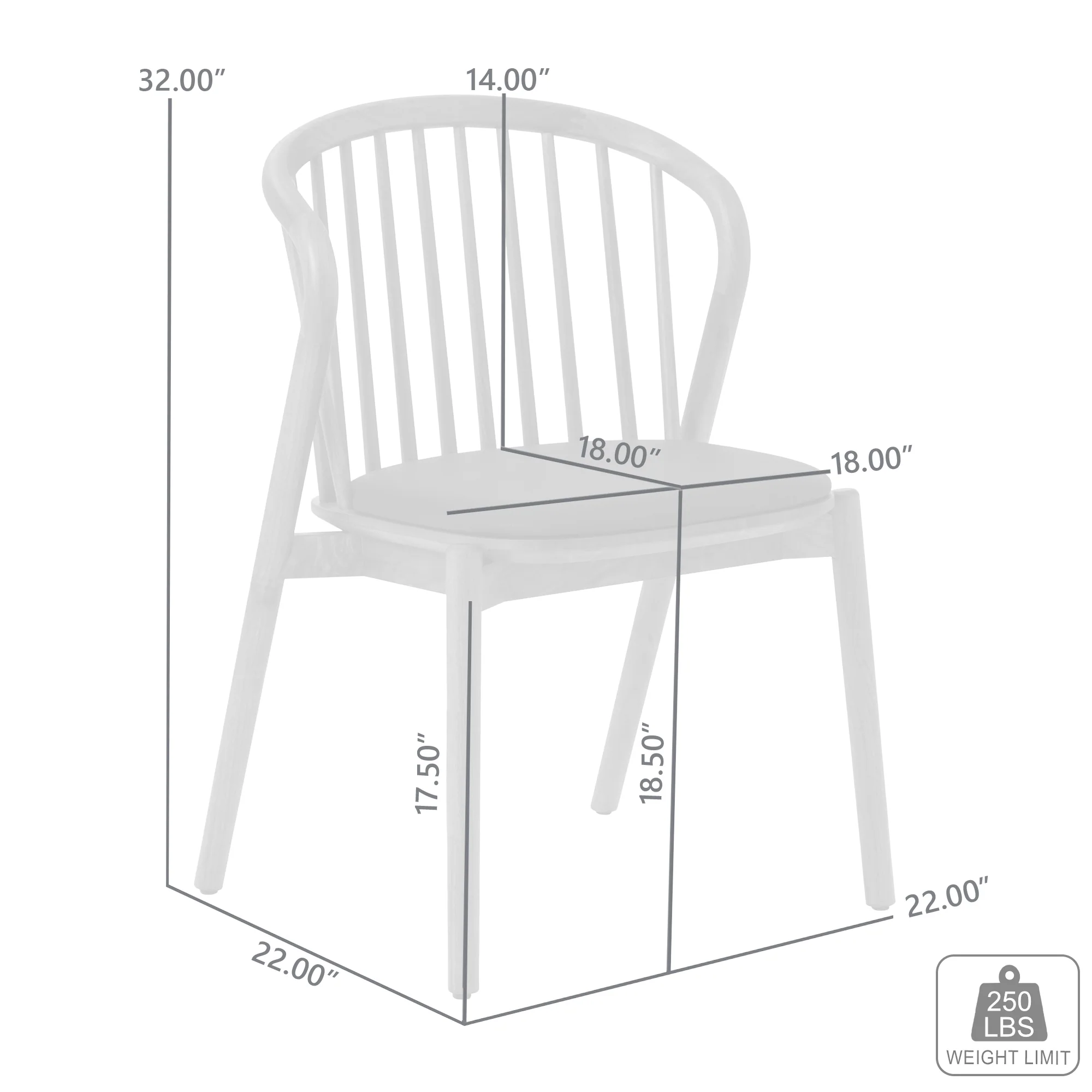 Echo Walnut Wood and Black Faux Leather Dining Chairs - Set of 2 By Armen Living - Image 11