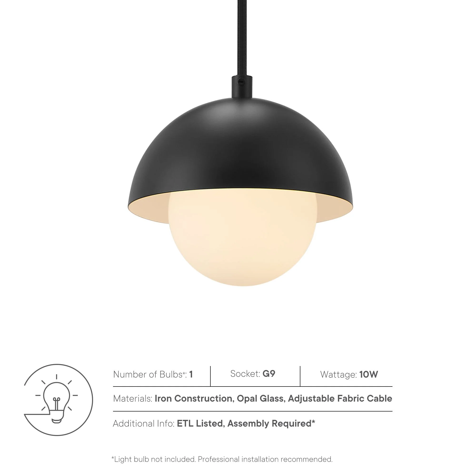 Eclipse Globe Pendant Light by Modway - Image 9
