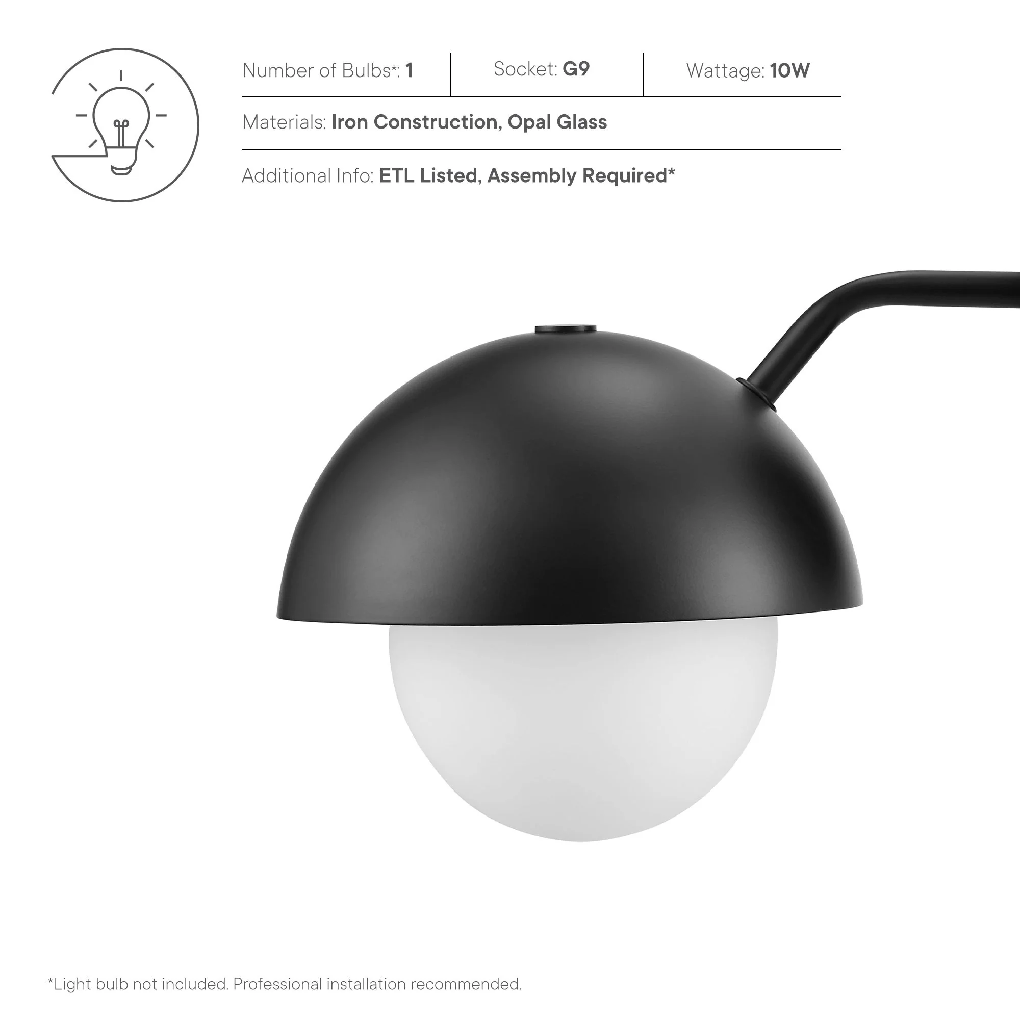 Eclipse Globe Wall Sconce by Modway - Image 7