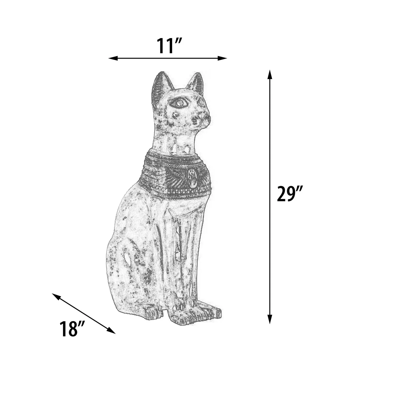 Egyptian Cat Goddess Statue - Image 4