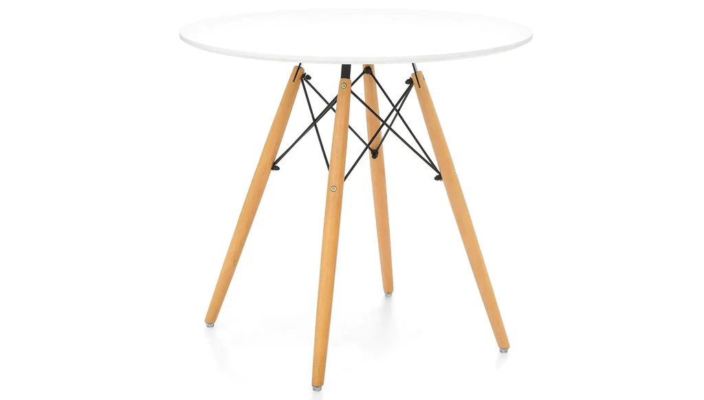 Eiffel Dining Table 32" Round White By Modholic - Image 2