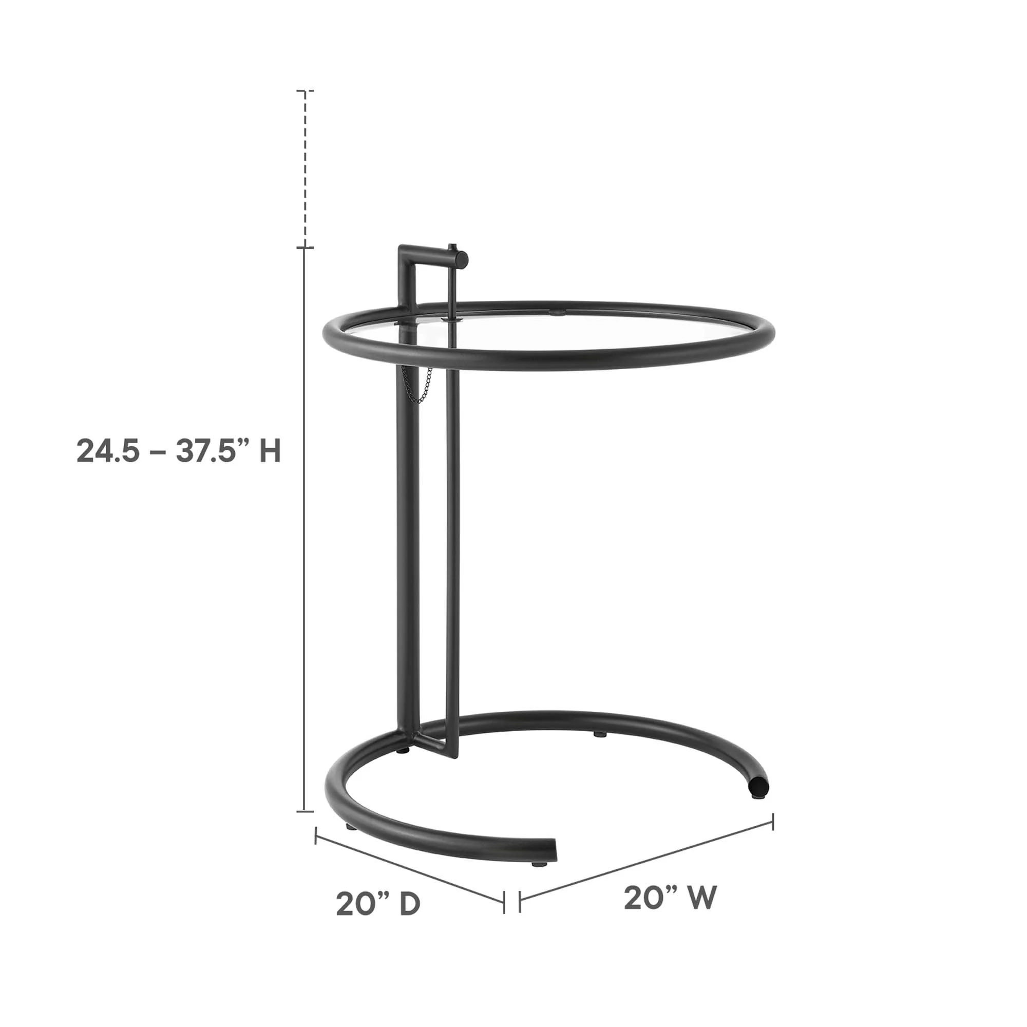 Eileen Gray Metal Side Table by Modway - Image 9