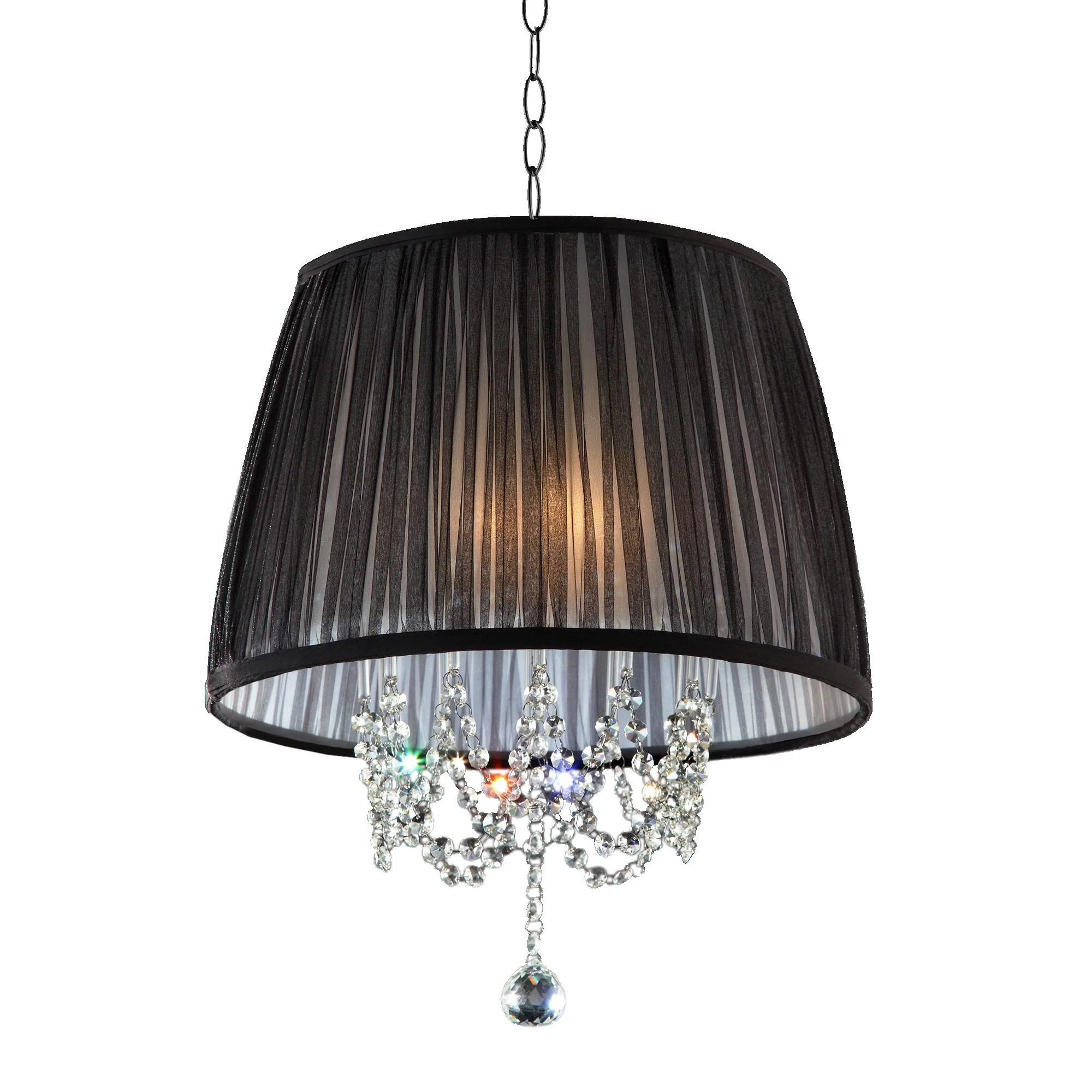 Elegant Ceiling Lamp with Crystal Accents By Homeroots - Image 2