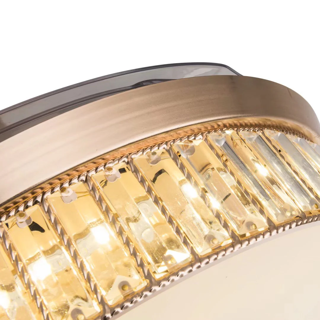 Elegant Crystal Chandelier Retractable Blade Ceiling Fan By Homeroots - Image 8