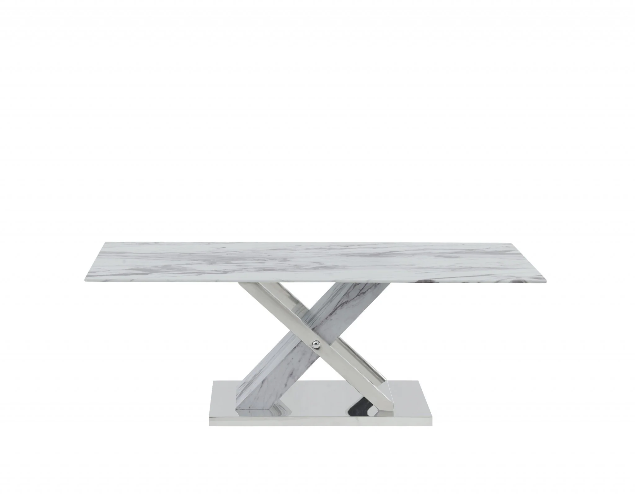 Elegant Marble Glass top Coffee Table By Homeroots - Image 3