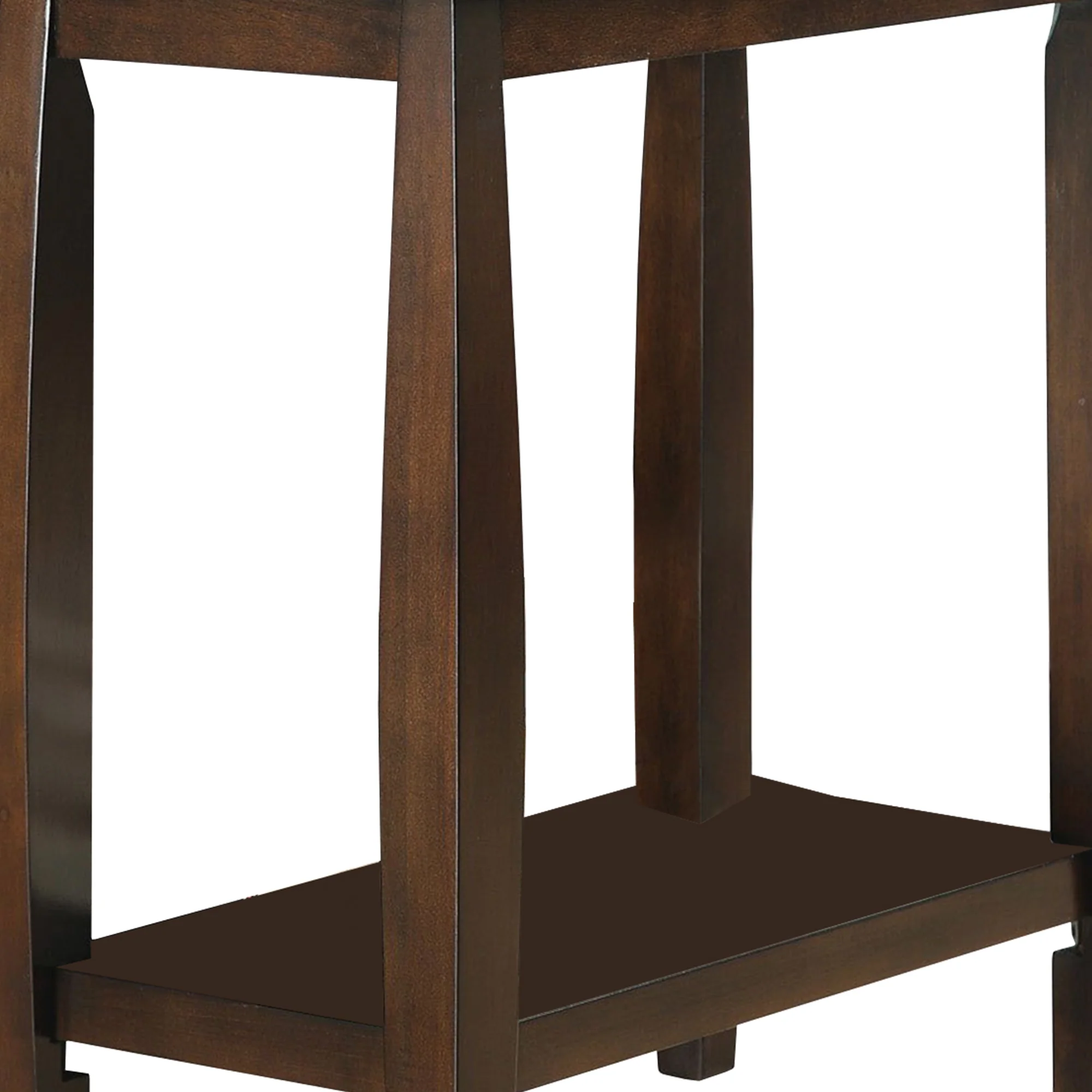 Elegant Wooden Chair Side Table, Brown By Benzara - Image 2