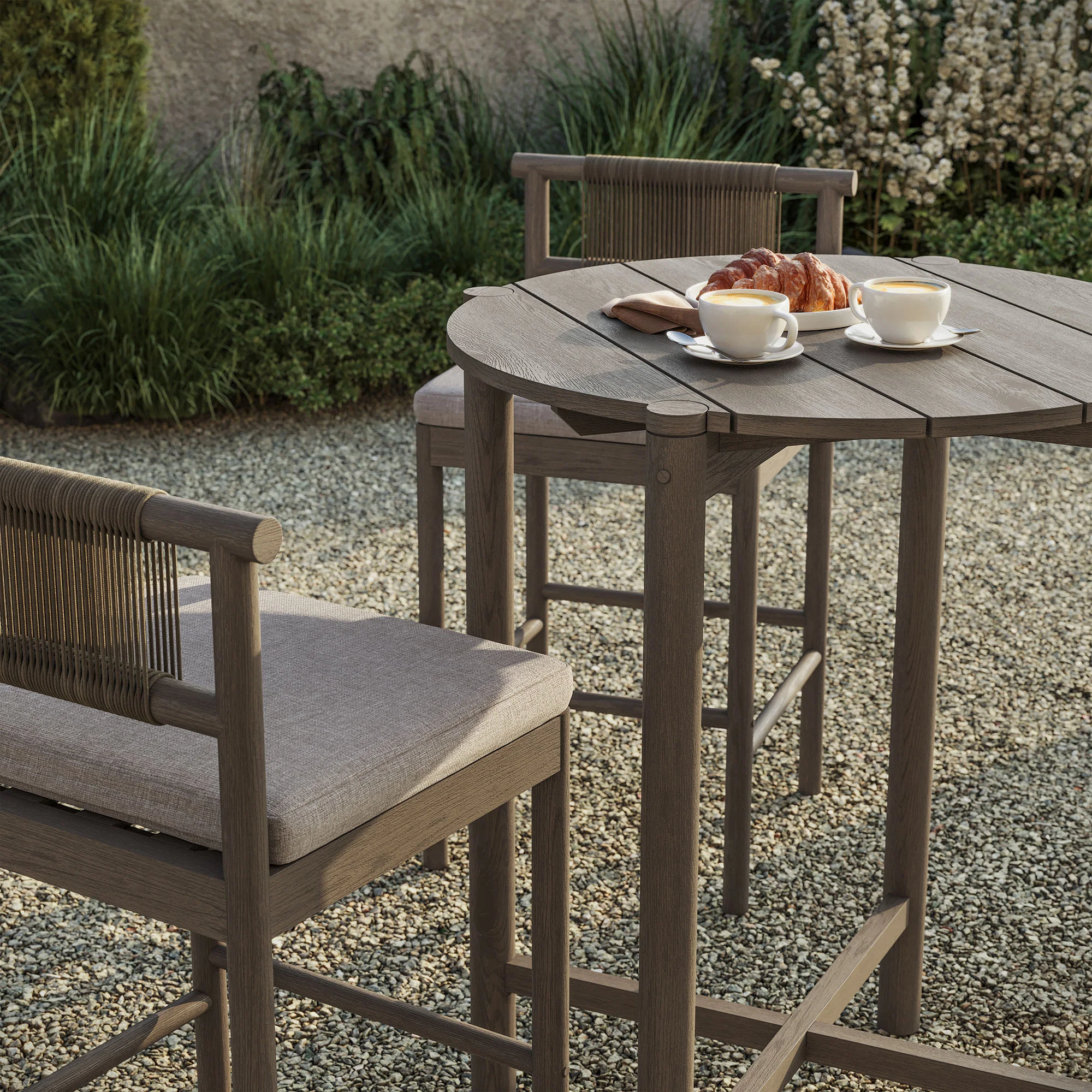 Eleni 3-Piece Outdoor Patio Teak Wood Bar Set by Modway - Image 17
