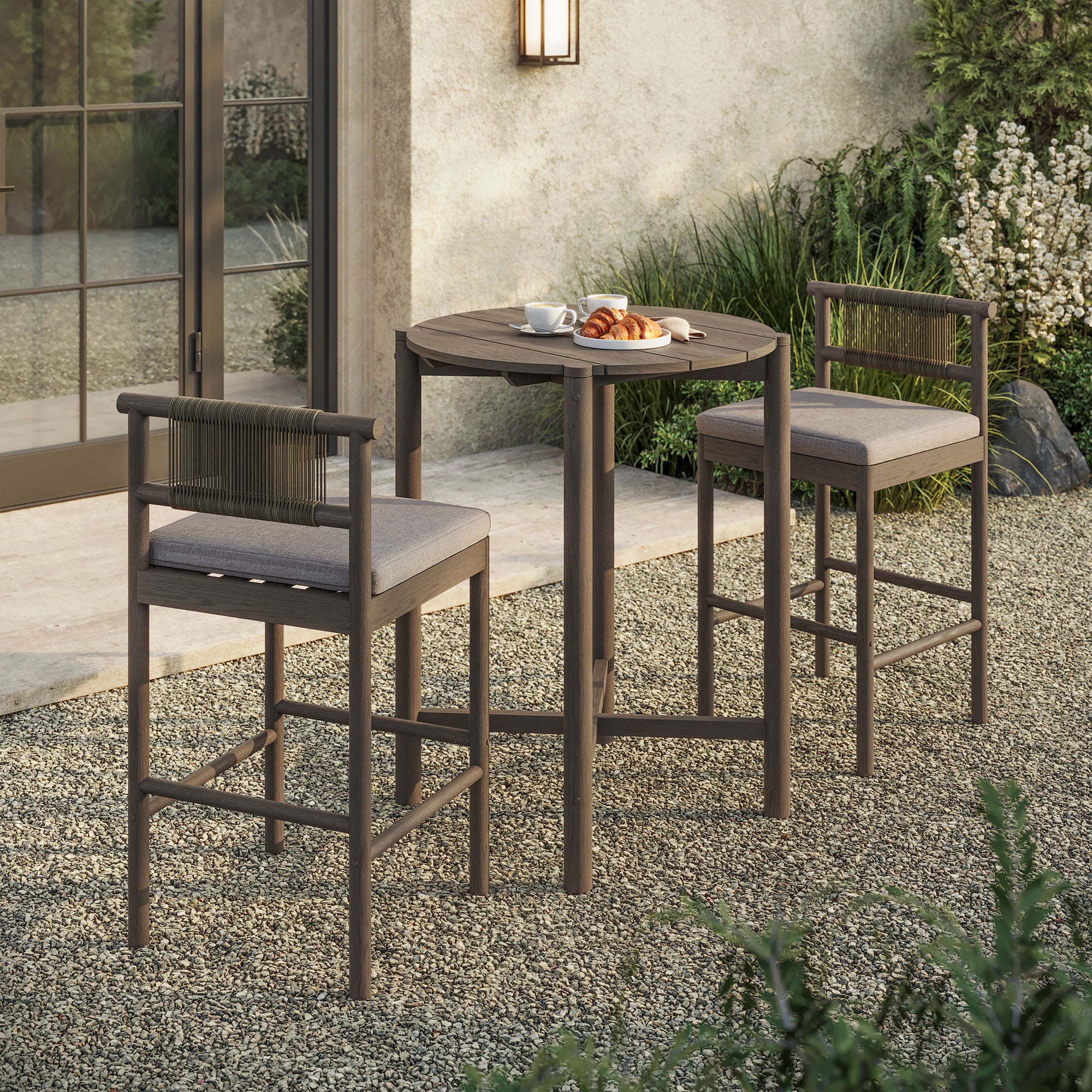 Eleni 3-Piece Outdoor Patio Teak Wood Bar Set by Modway - Image 18