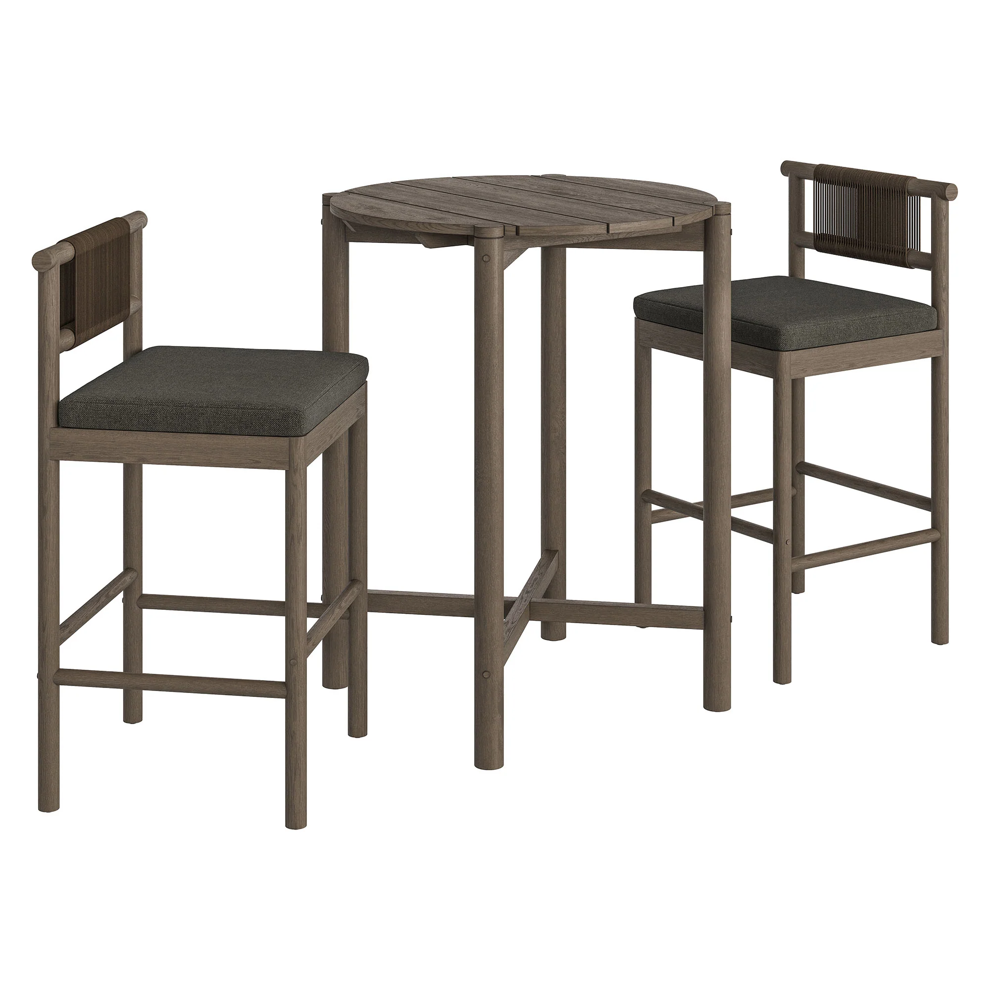 Eleni 3-Piece Outdoor Patio Teak Wood Bar Set by Modway - Image 8