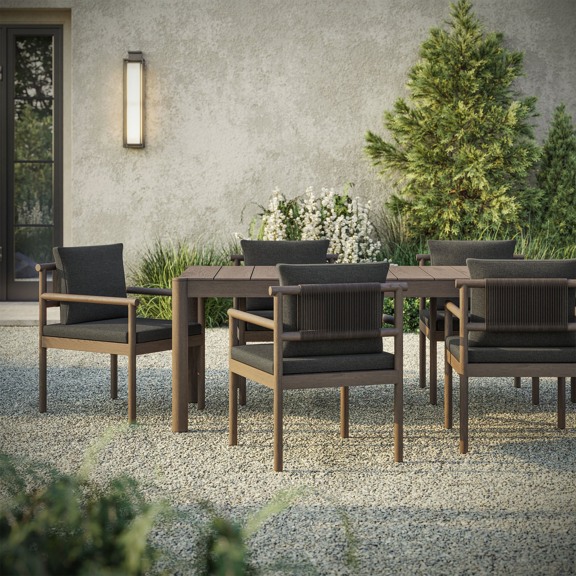 Eleni 7 Piece Outdoor Patio Teak Wood Dining Set by Modway - Image 11