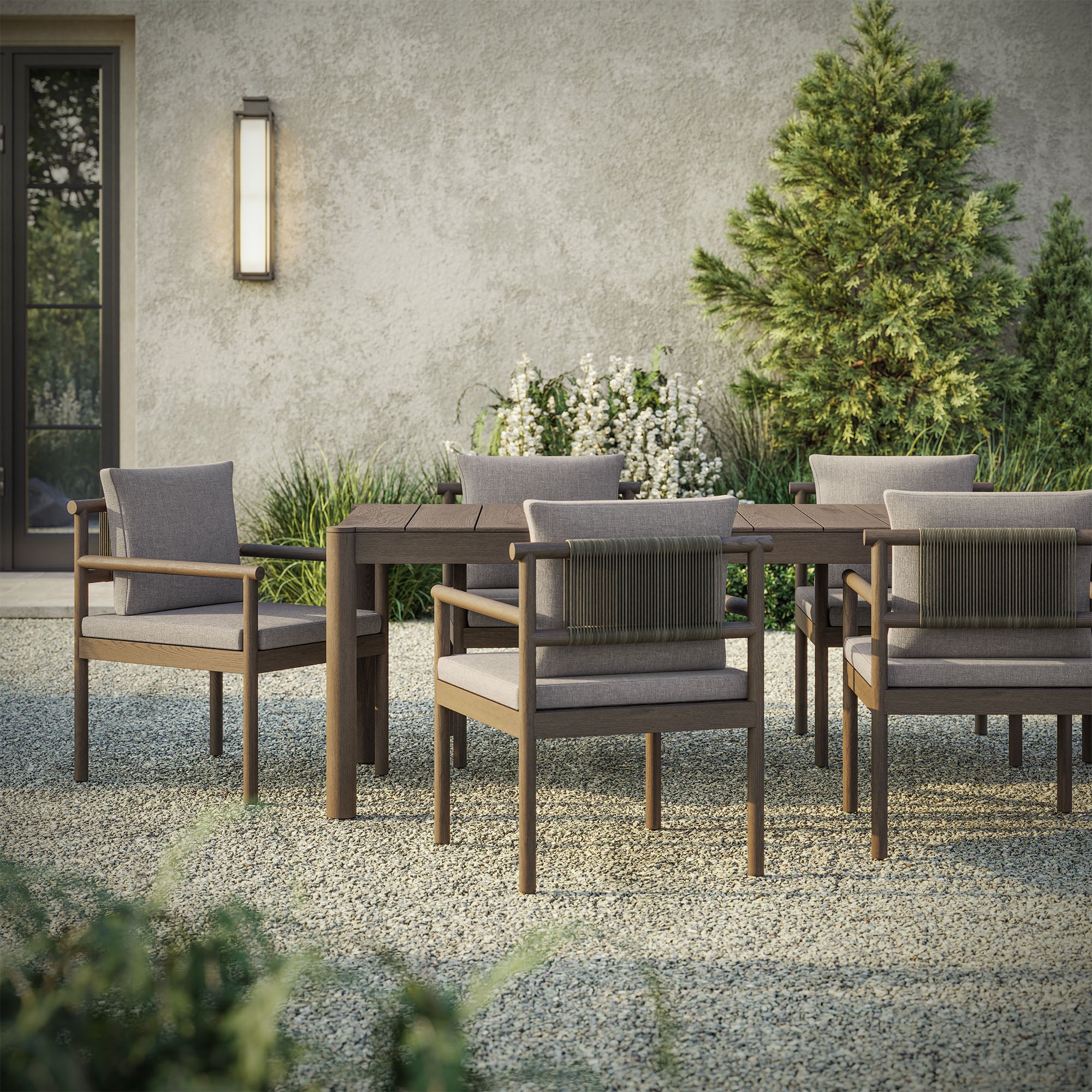 Eleni 7 Piece Outdoor Patio Teak Wood Dining Set by Modway - Image 19