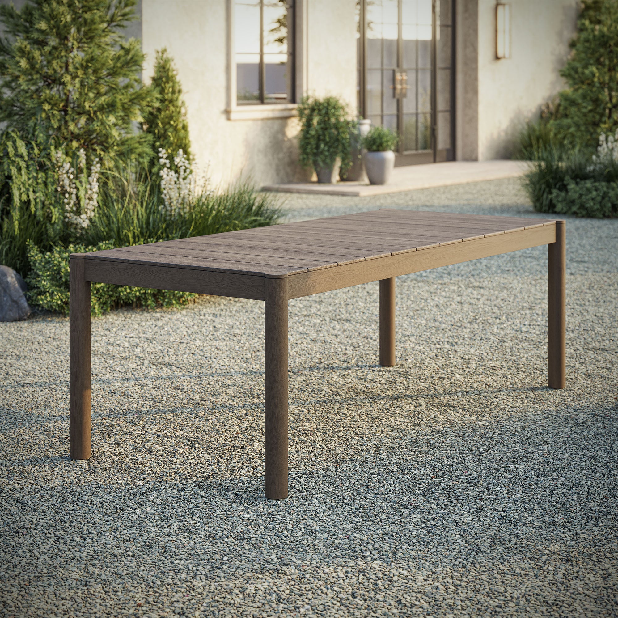 Eleni 89-Inch Outdoor Patio Teak Wood Dining Table by Modway - Image 16