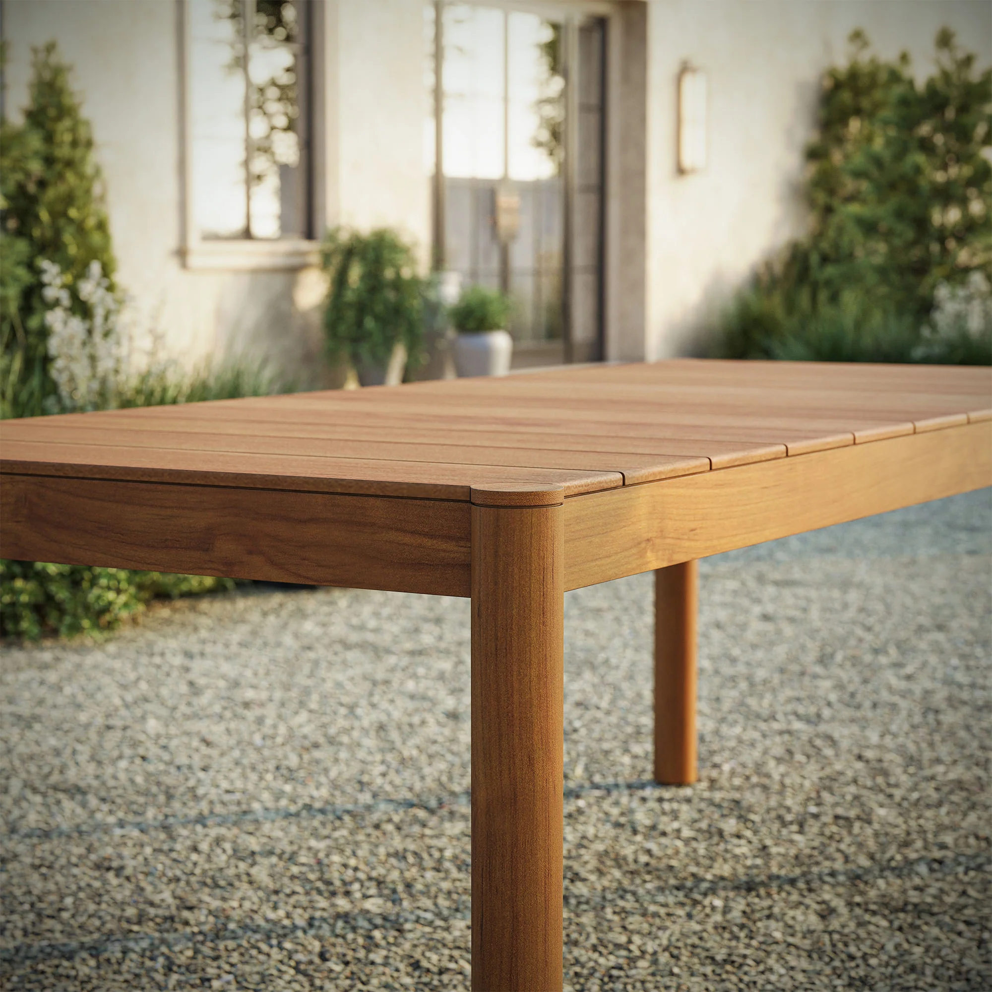 Eleni 89-Inch Outdoor Patio Teak Wood Dining Table by Modway - Image 6
