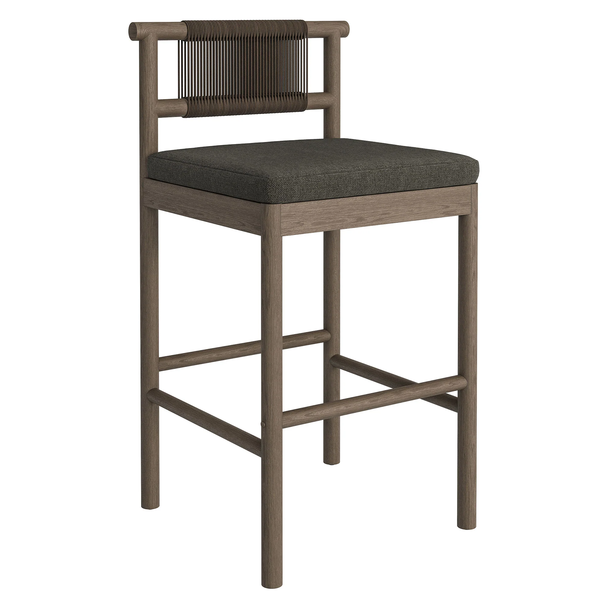 Eleni Outdoor Patio Teak Wood Bar Stools Set of 2 by Modway - Image 12