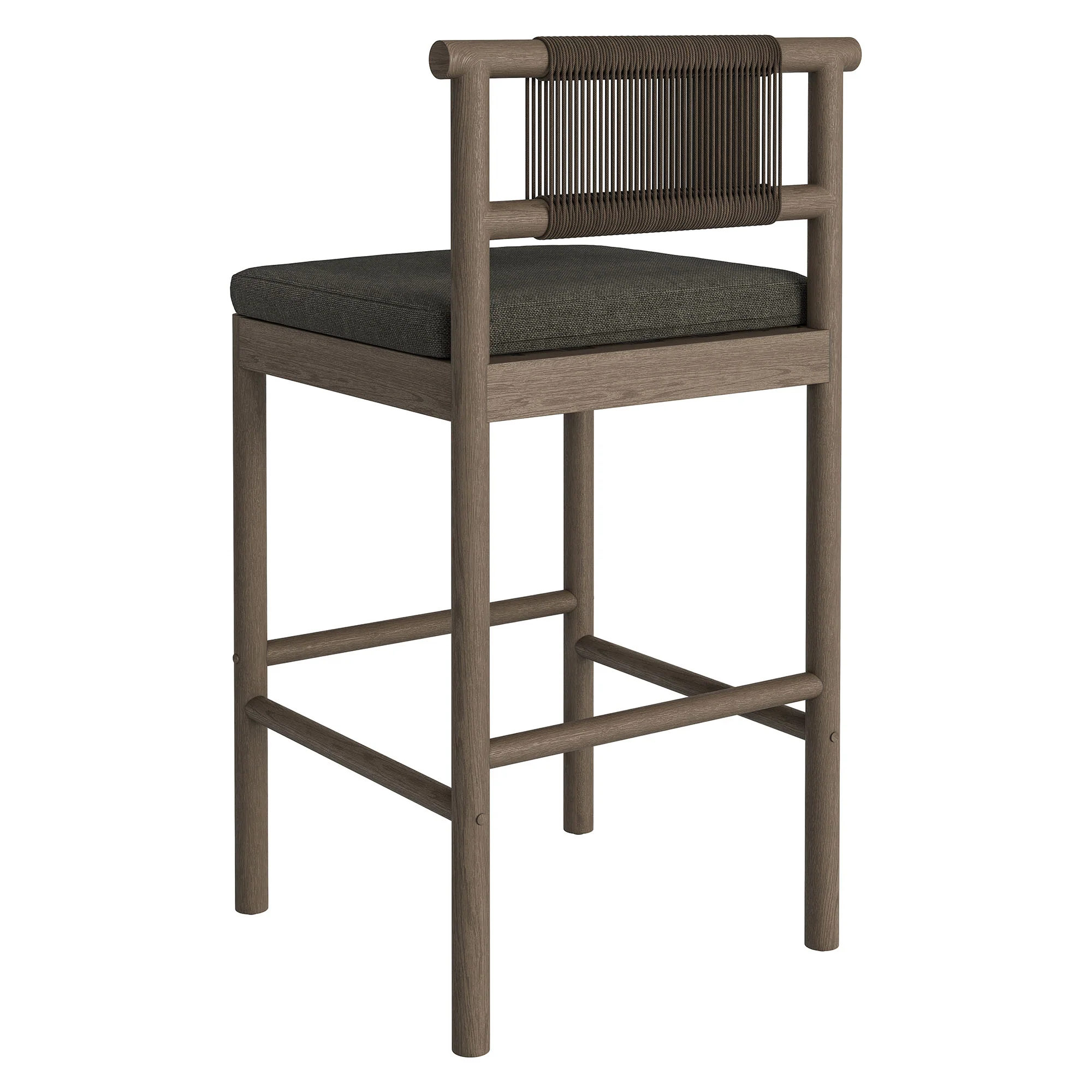 Eleni Outdoor Patio Teak Wood Bar Stools Set of 2 by Modway - Image 14