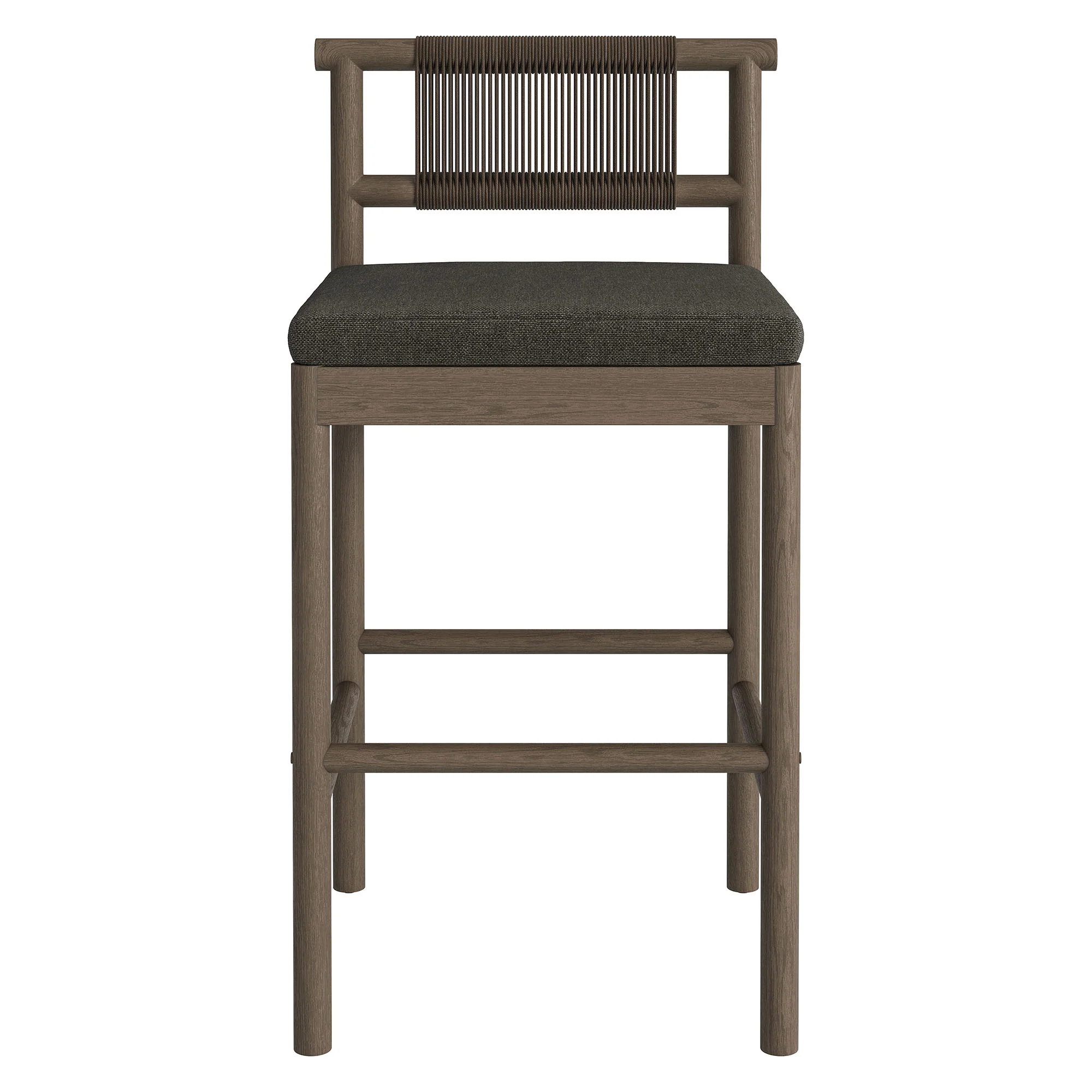 Eleni Outdoor Patio Teak Wood Bar Stools Set of 2 by Modway - Image 15