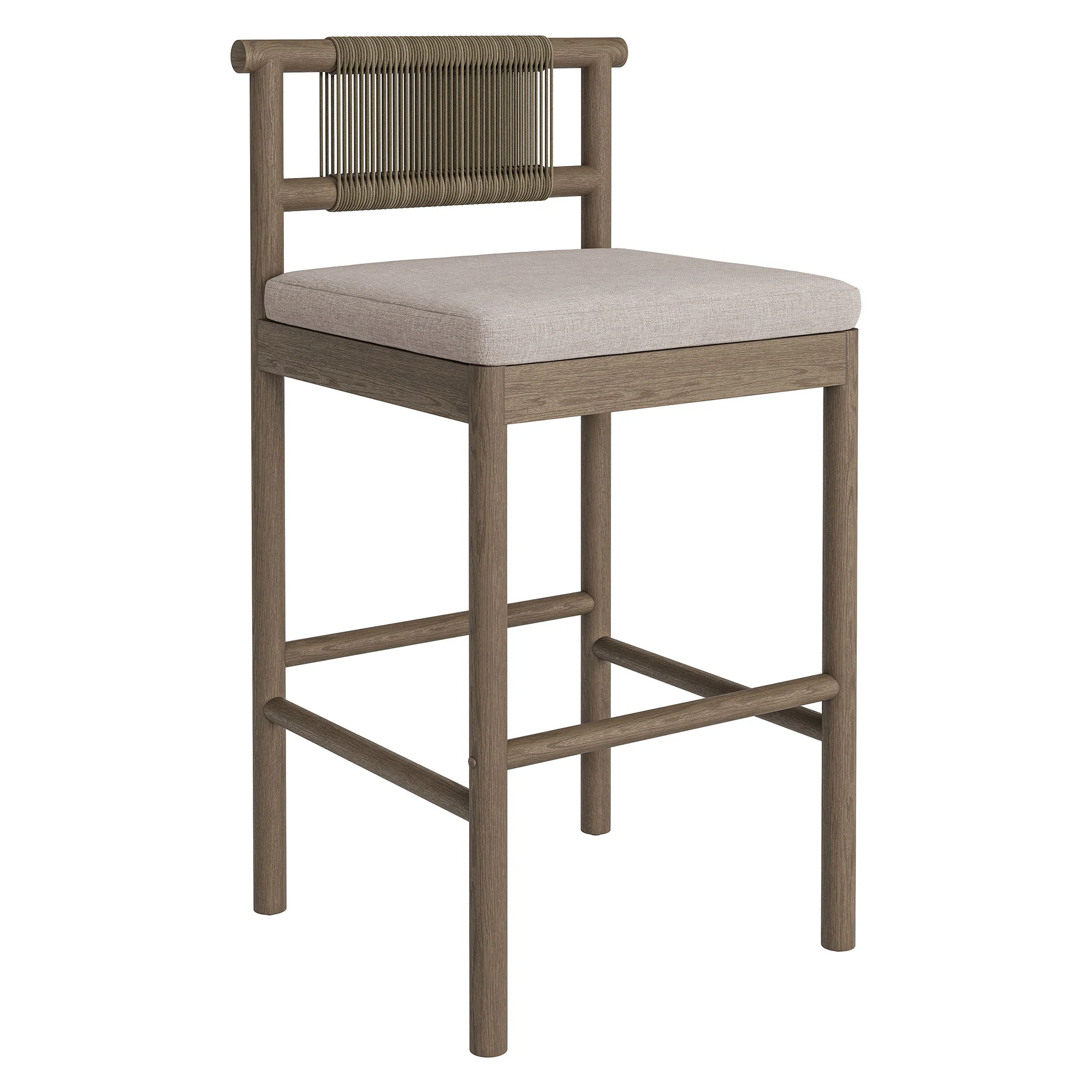 Eleni Outdoor Patio Teak Wood Bar Stools Set of 2 by Modway - Image 22