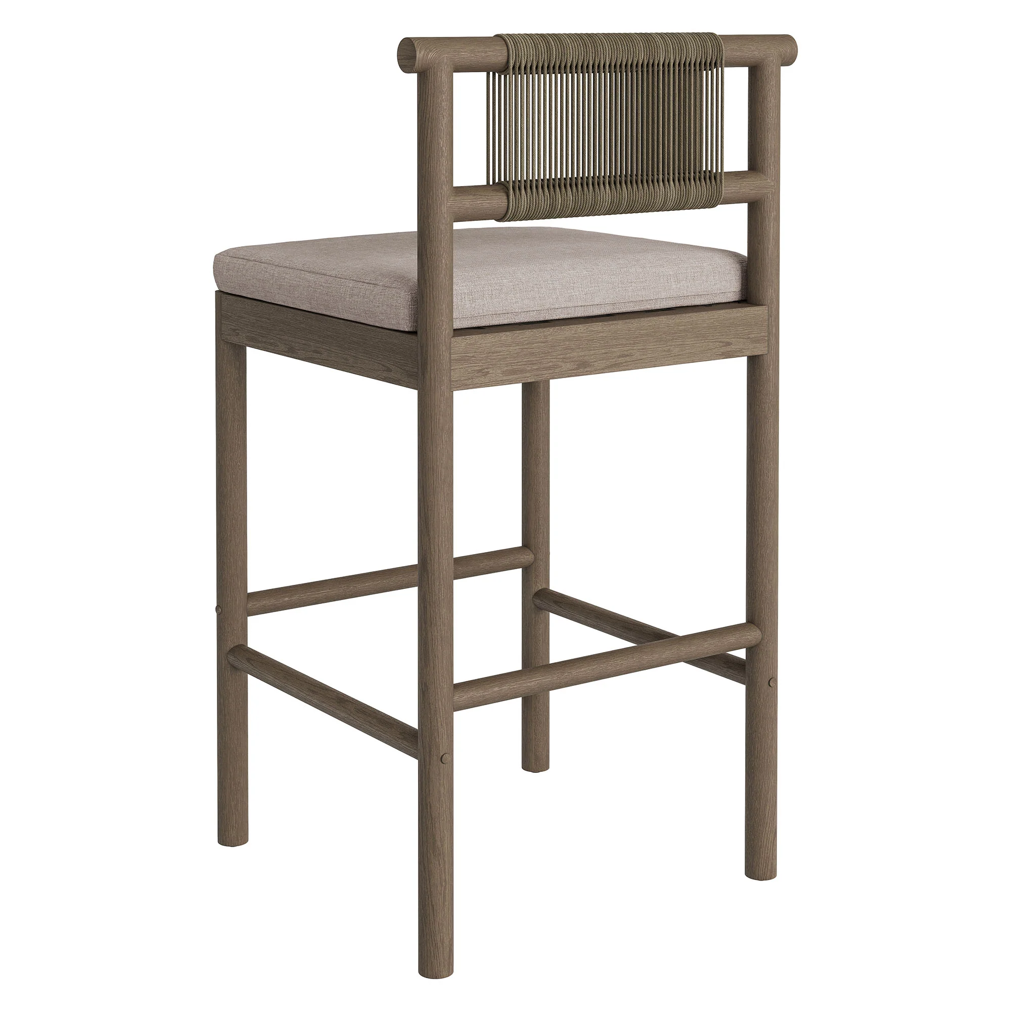 Eleni Outdoor Patio Teak Wood Bar Stools Set of 2 by Modway - Image 24
