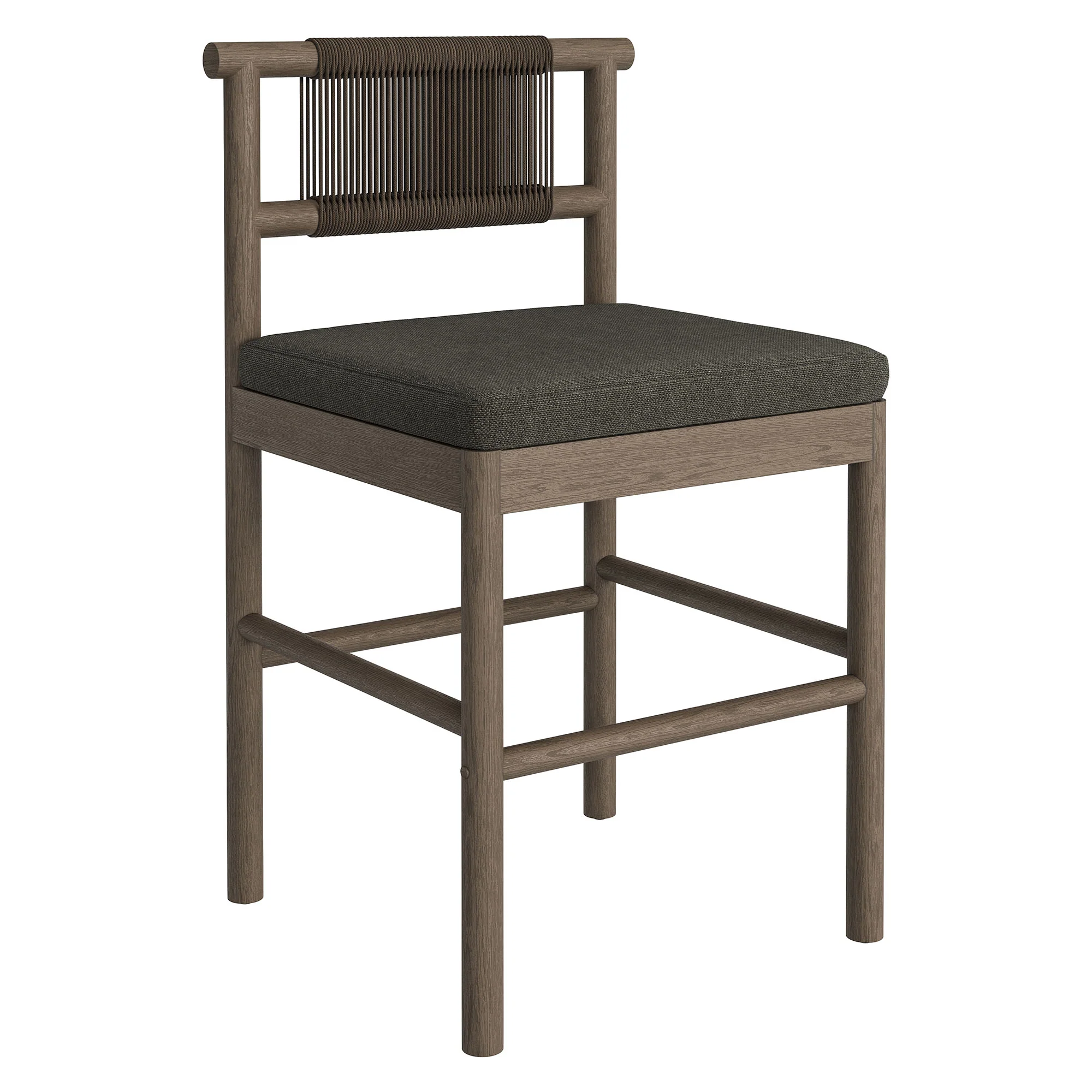 Eleni Outdoor Patio Teak Wood Counter Stools Set of 2 by Modway - Image 12