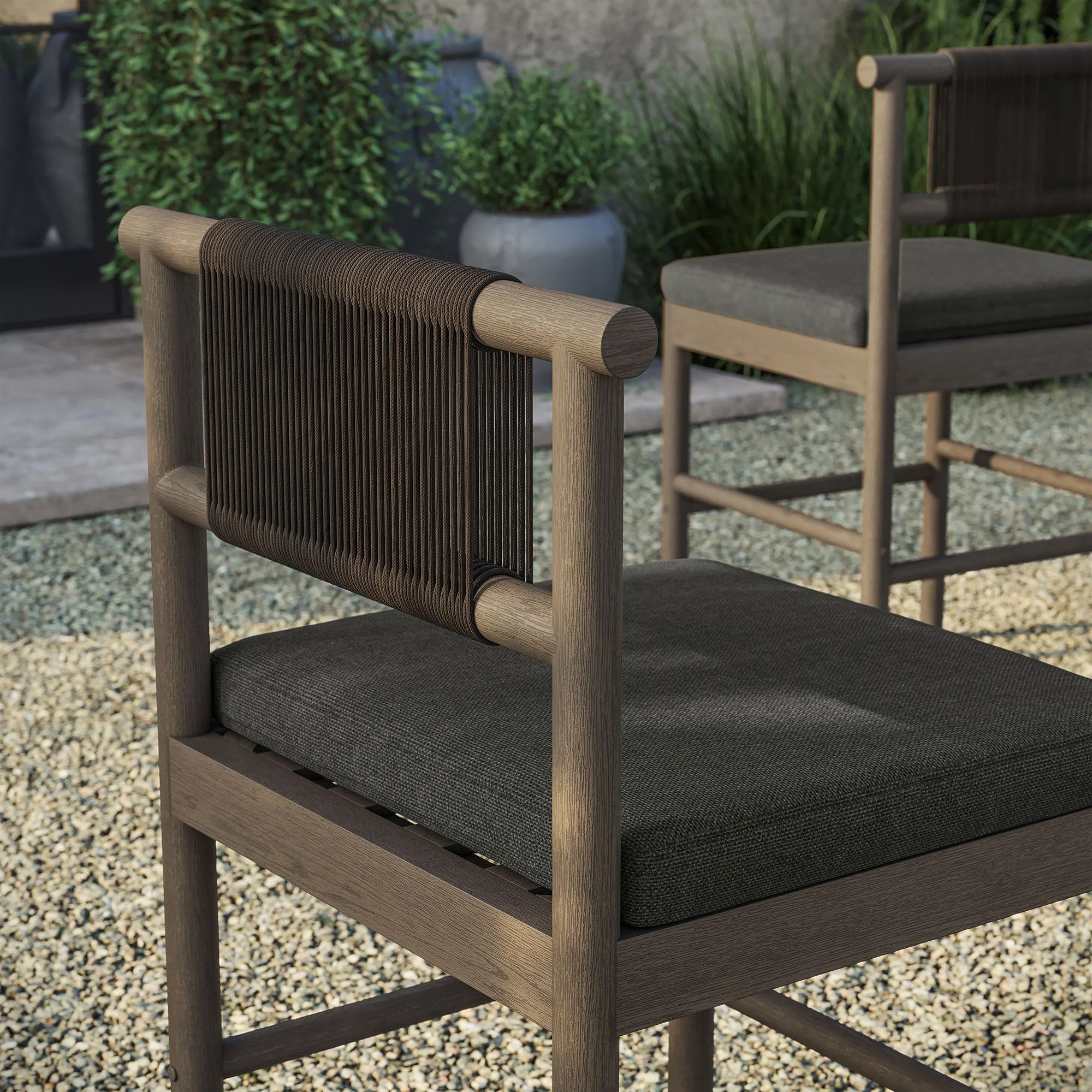 Eleni Outdoor Patio Teak Wood Counter Stools Set of 2 by Modway - Image 17