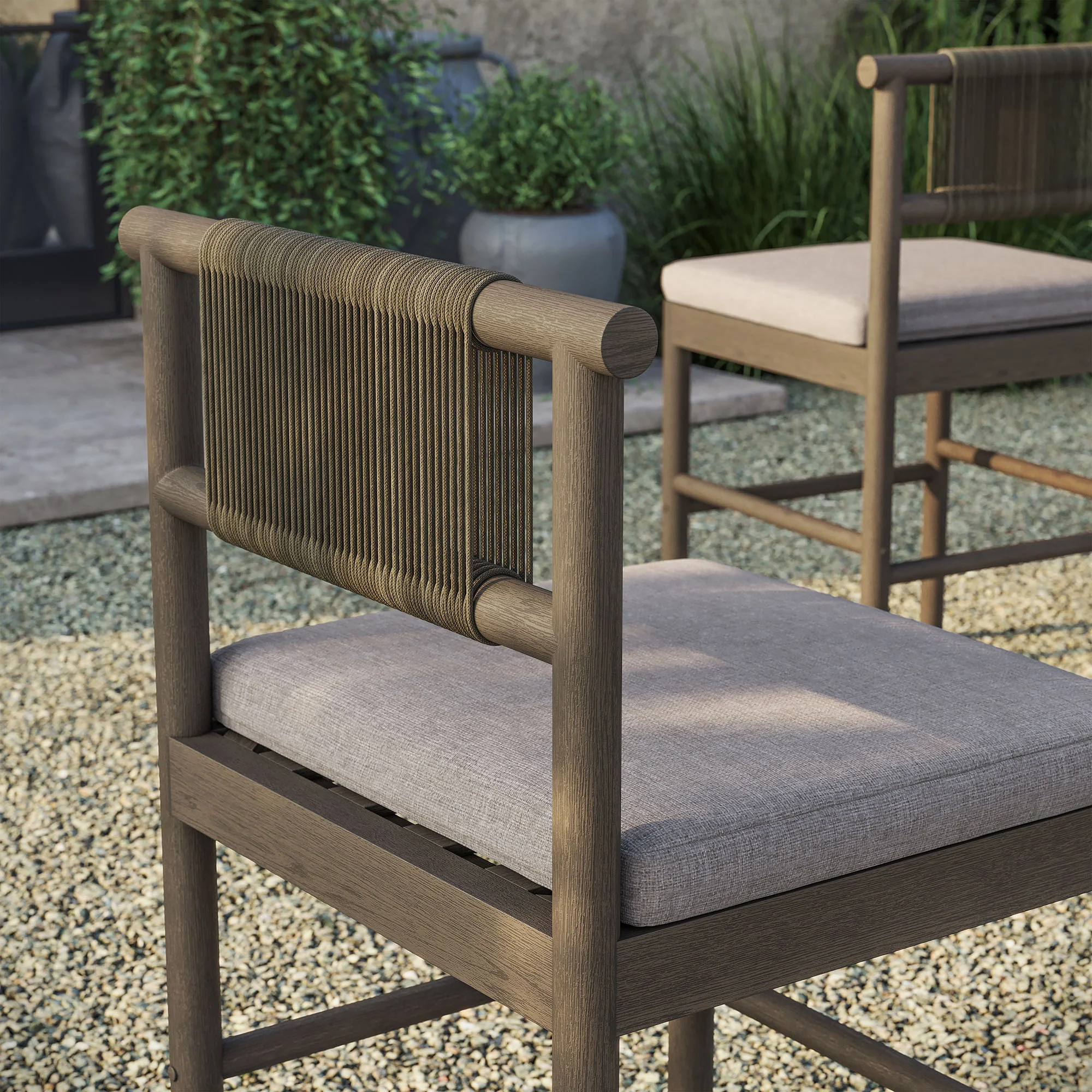 Eleni Outdoor Patio Teak Wood Counter Stools Set of 2 by Modway - Image 27