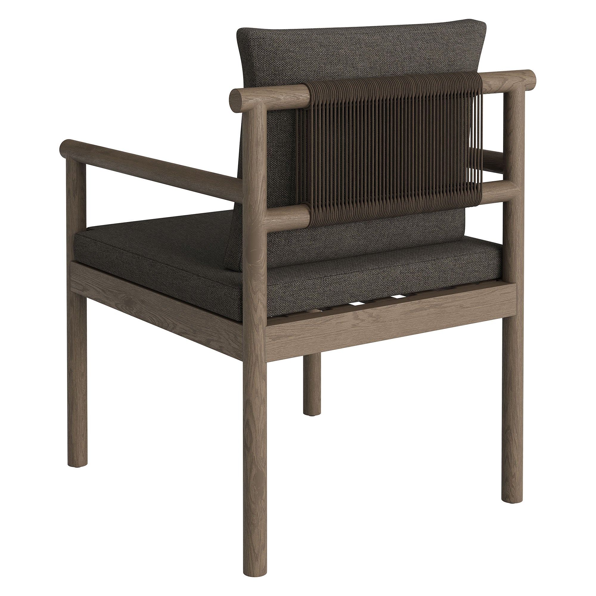 Eleni Outdoor Patio Teak Wood Rope Dining Chair by Modway - Image 13