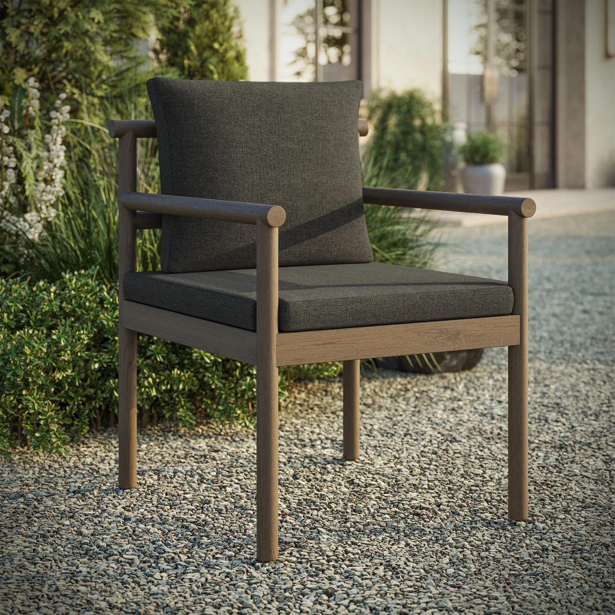 Eleni Outdoor Patio Teak Wood Rope Dining Chair by Modway - Image 17